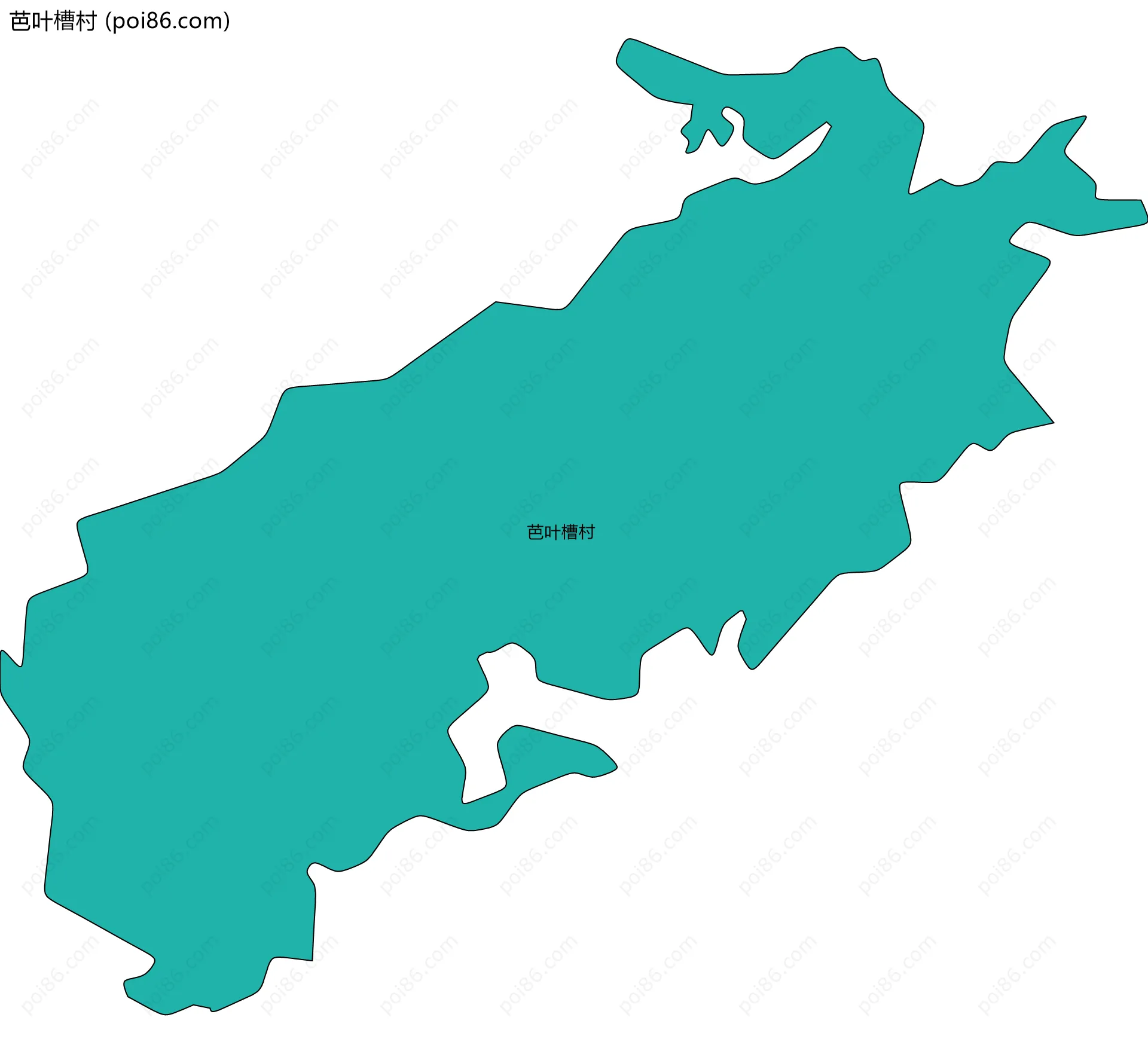 芭叶槽村边界地图