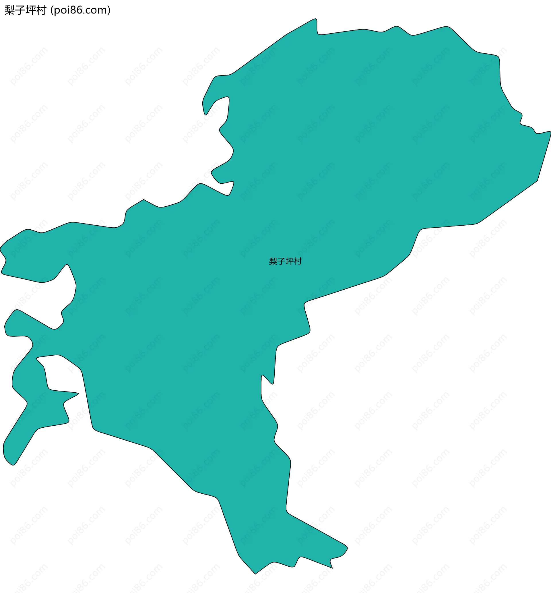 梨子坪村边界地图