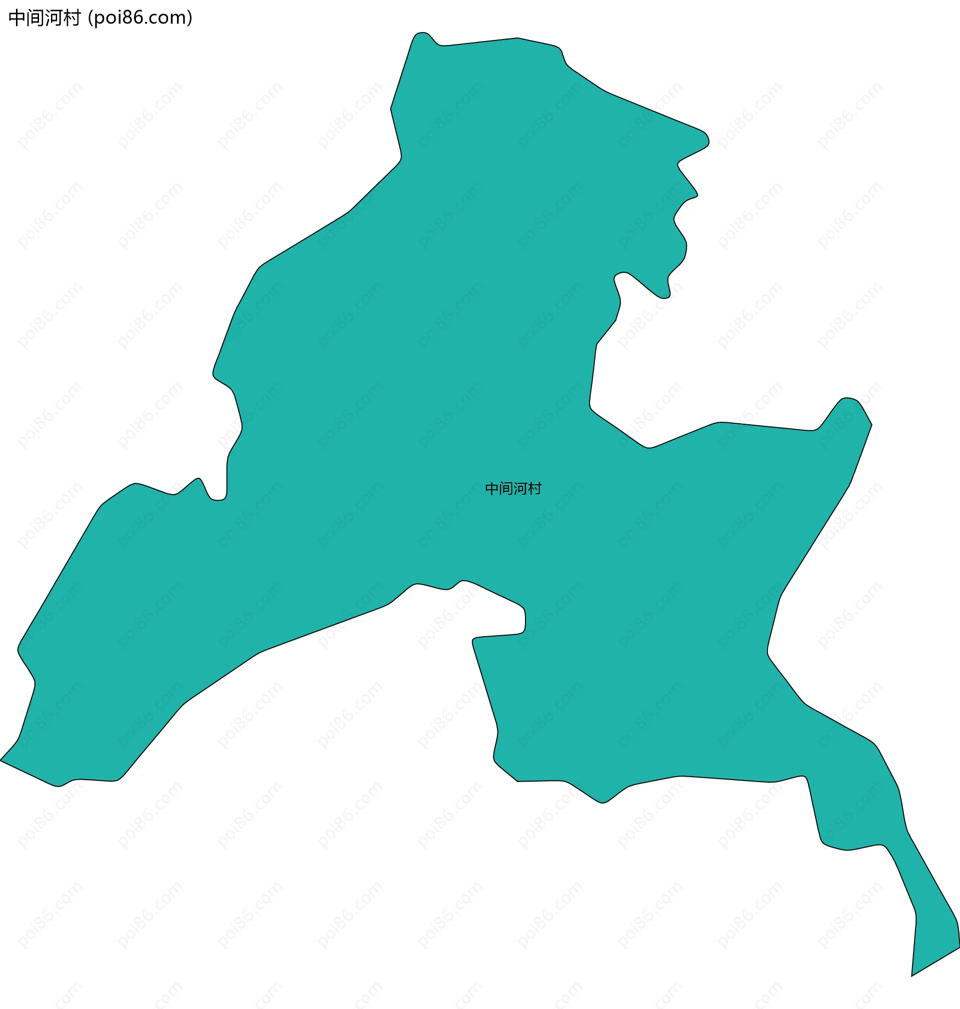 中间河村边界地图