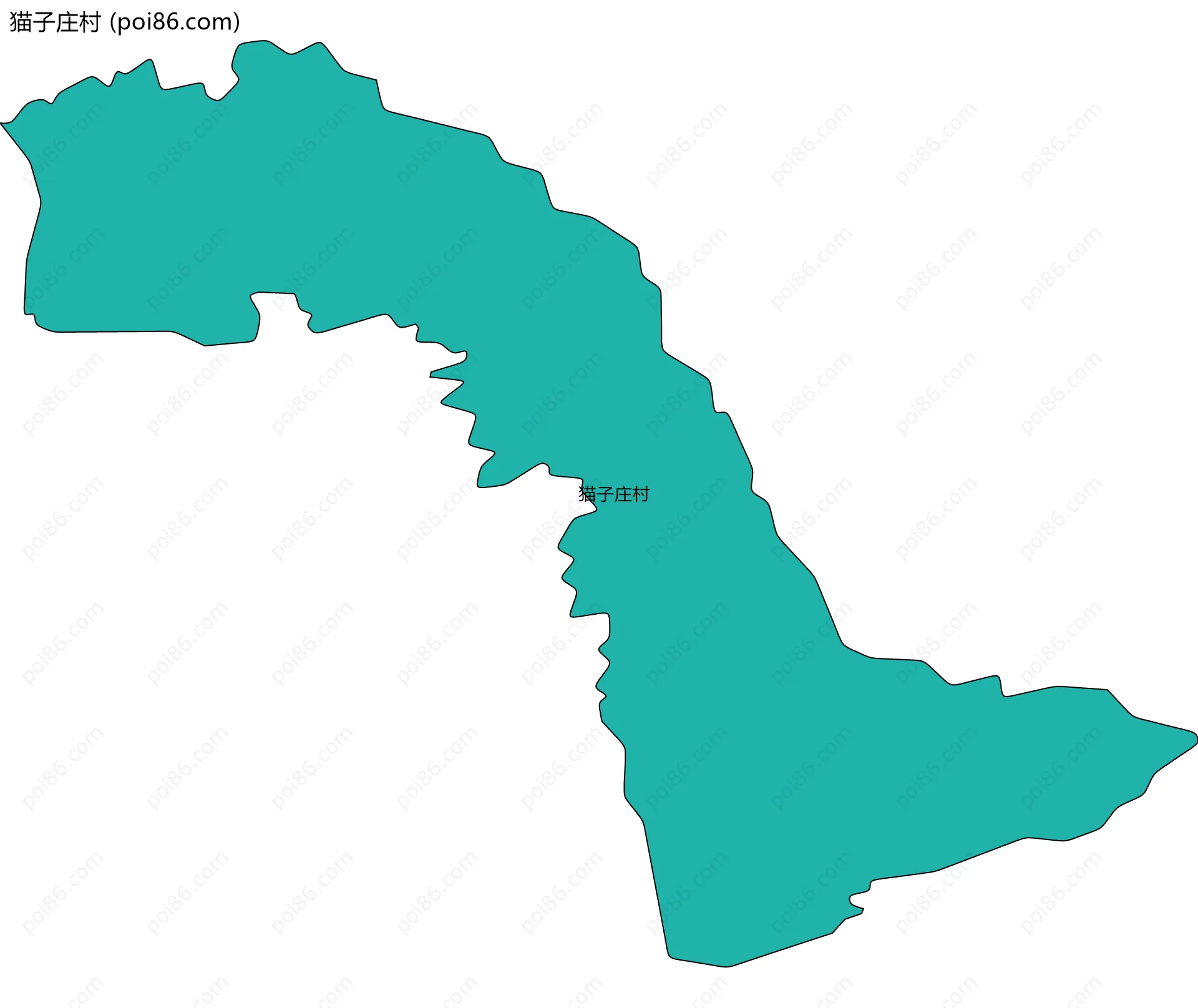 猫子庄村边界地图