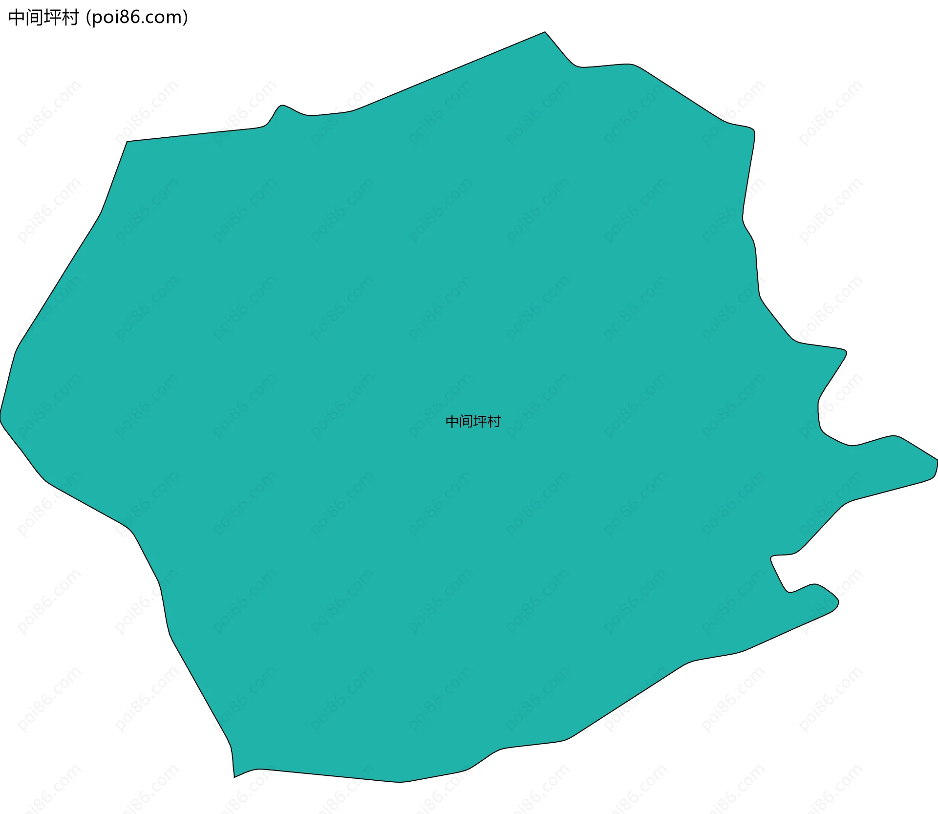 中间坪村边界地图