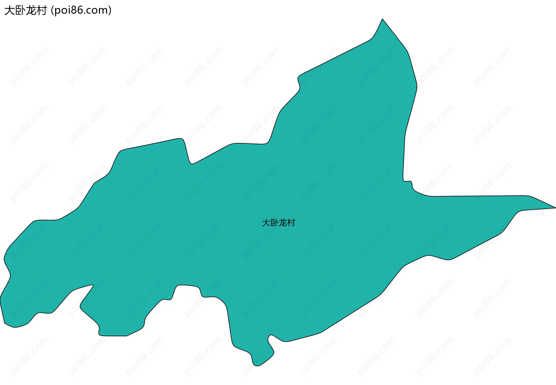 大卧龙村边界地图