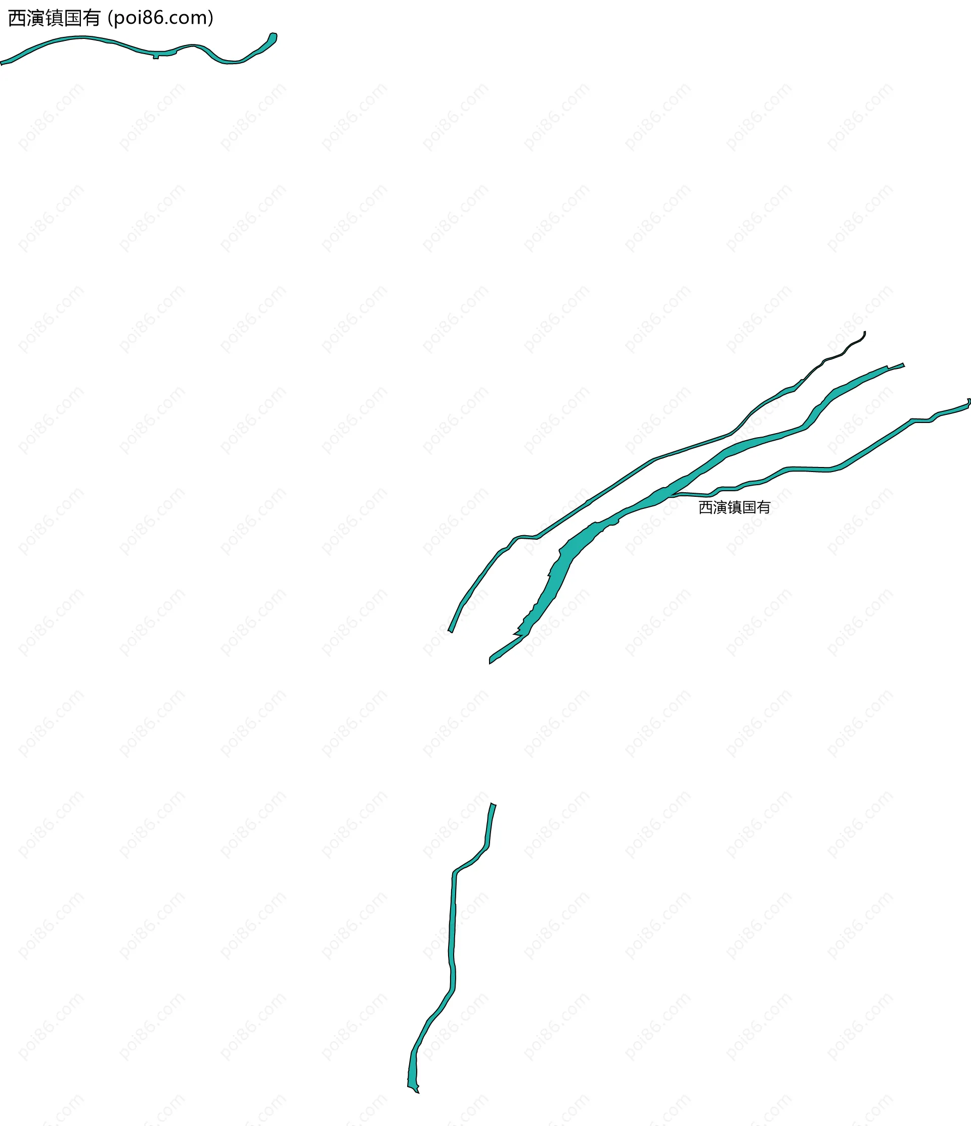 西演镇国有边界地图(五级行政区划)