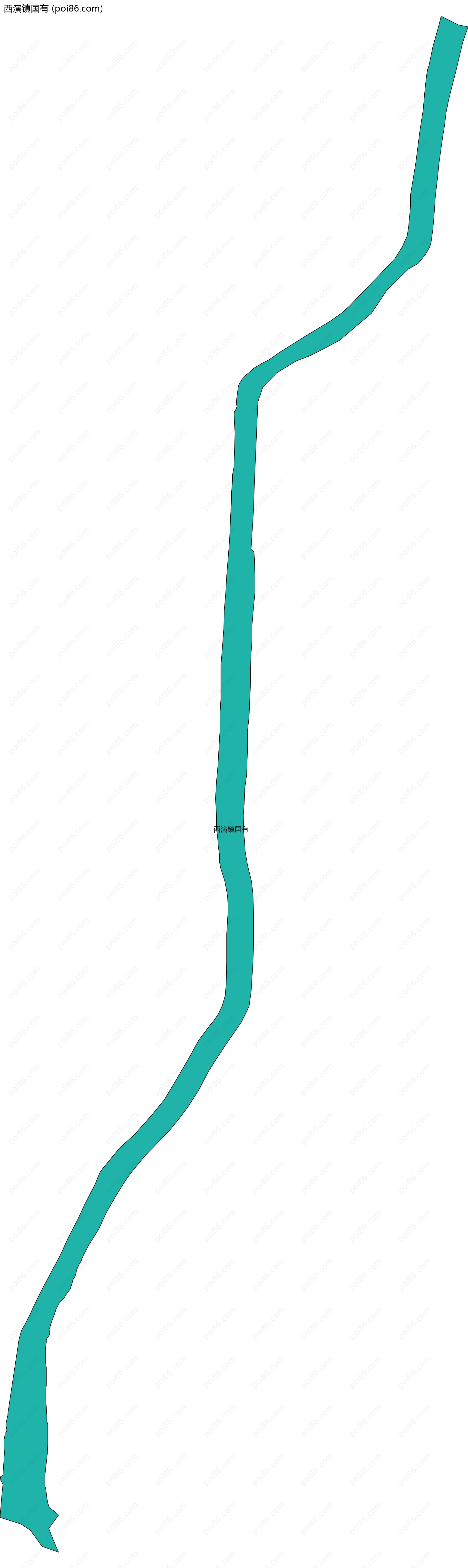 西演镇国有边界地图