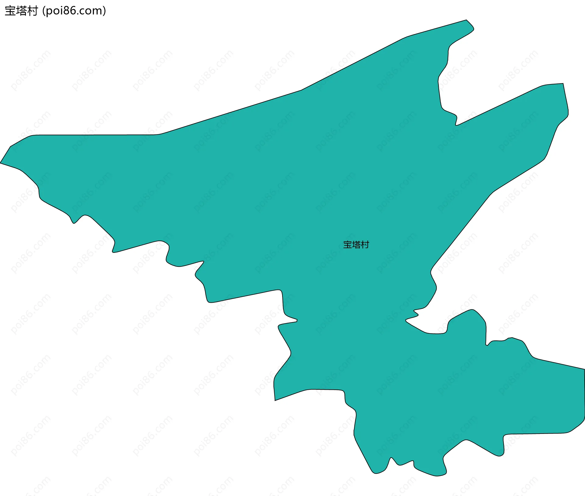 宝塔村边界地图