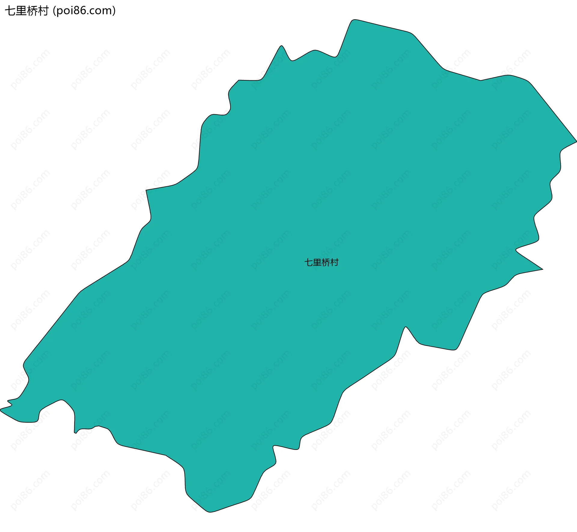 七里桥村边界地图