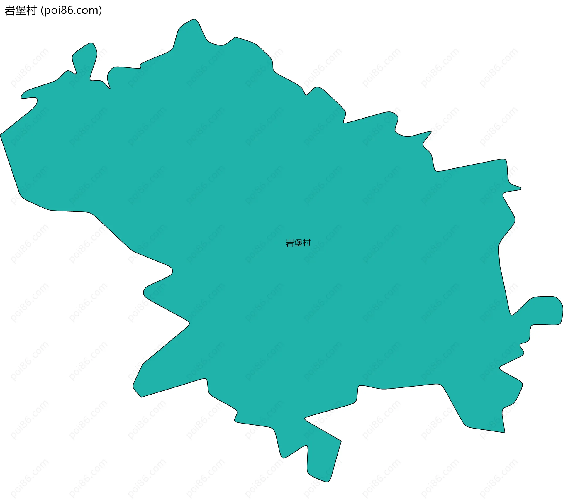 岩堡村边界地图