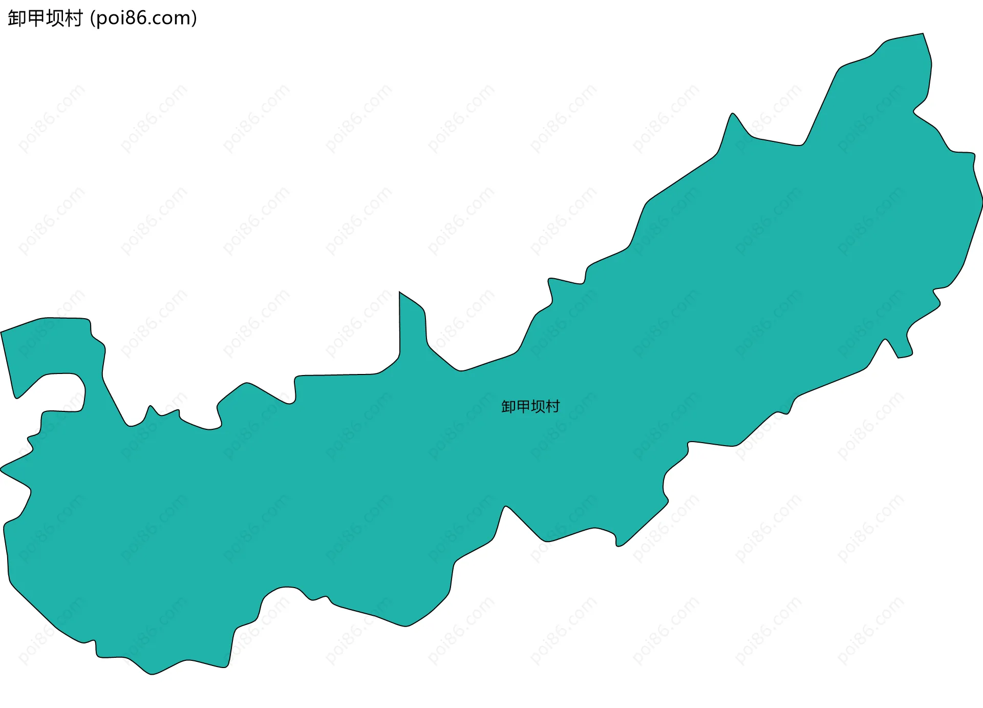 卸甲坝村边界地图
