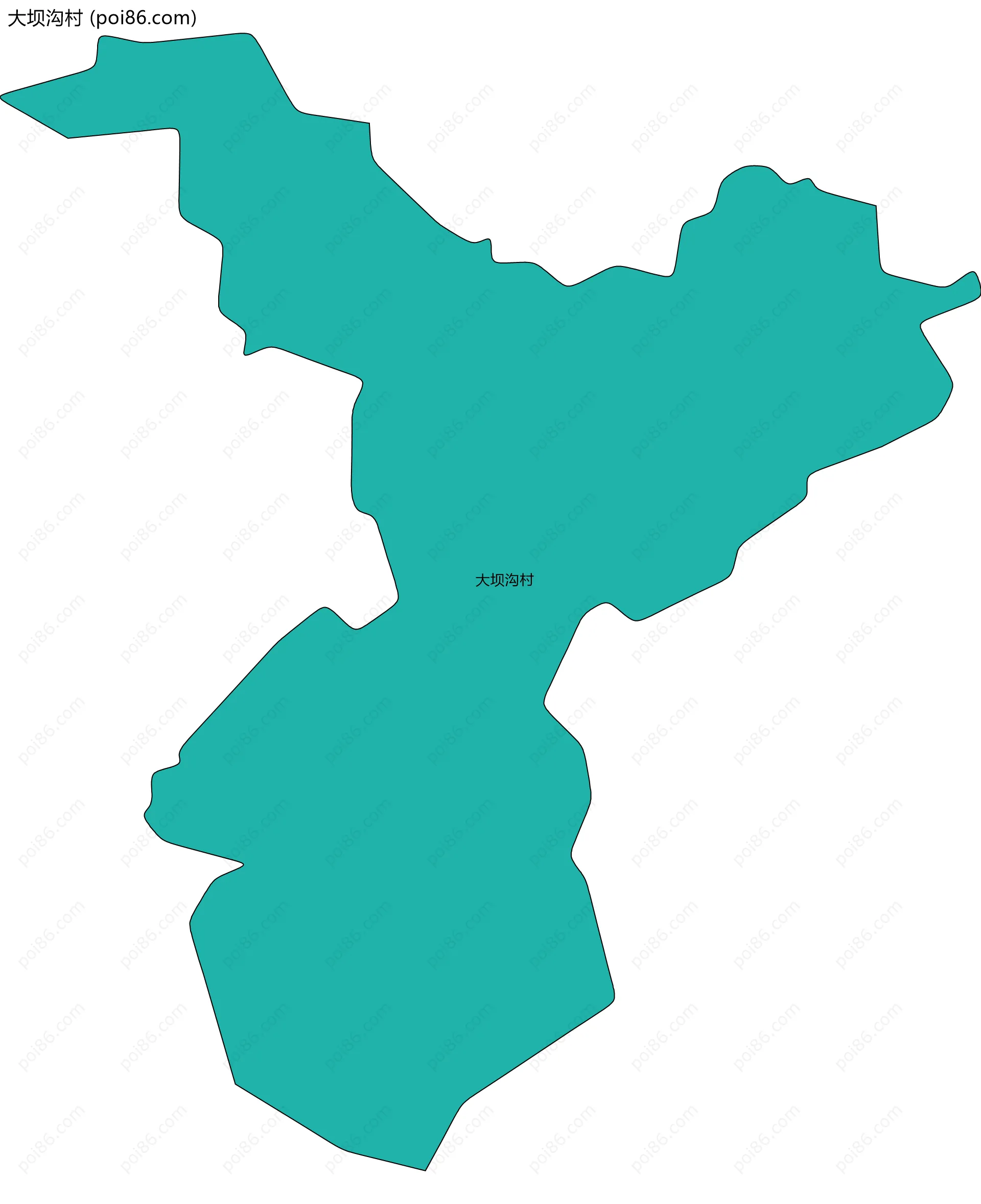 大坝沟村边界地图