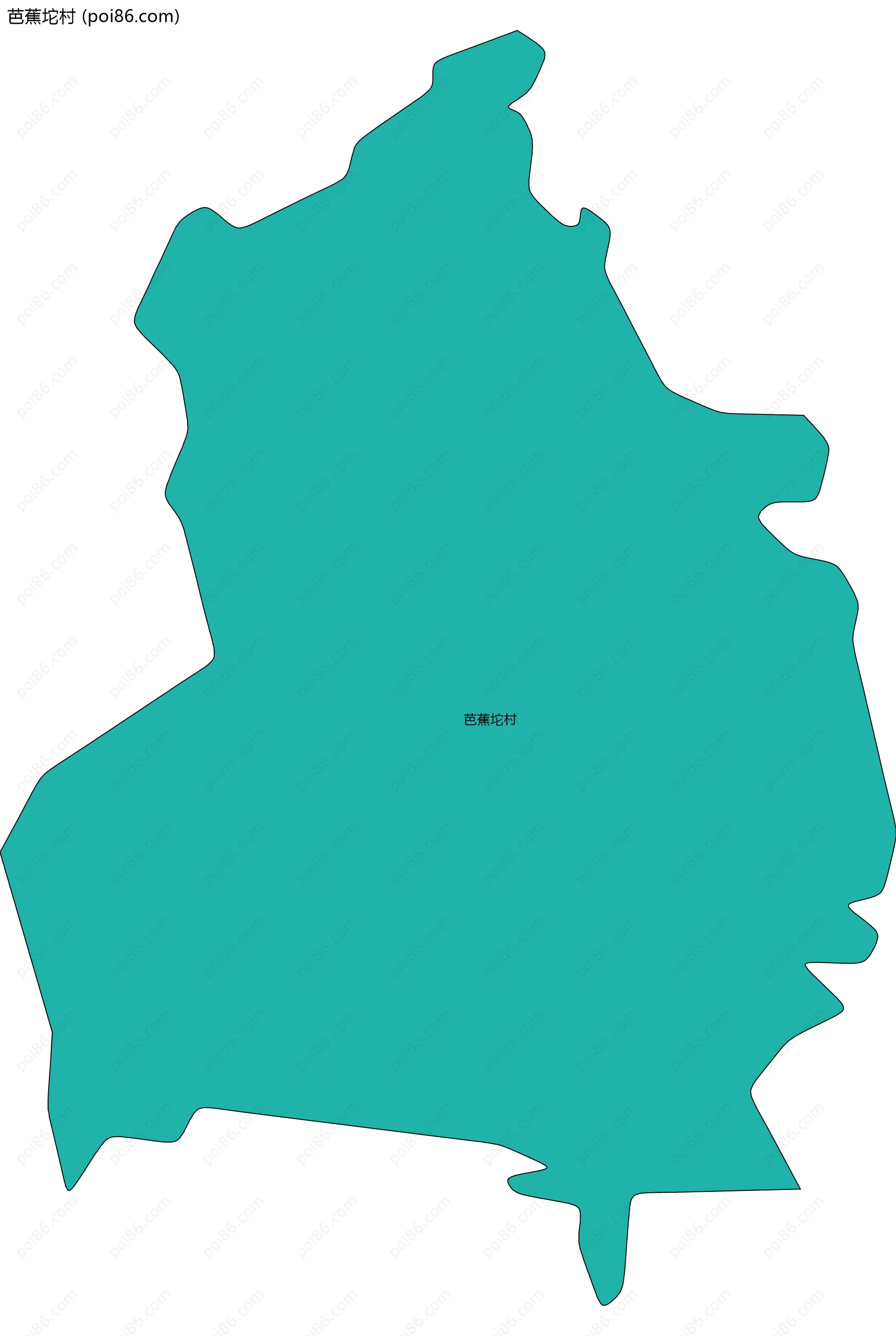 芭蕉坨村边界地图