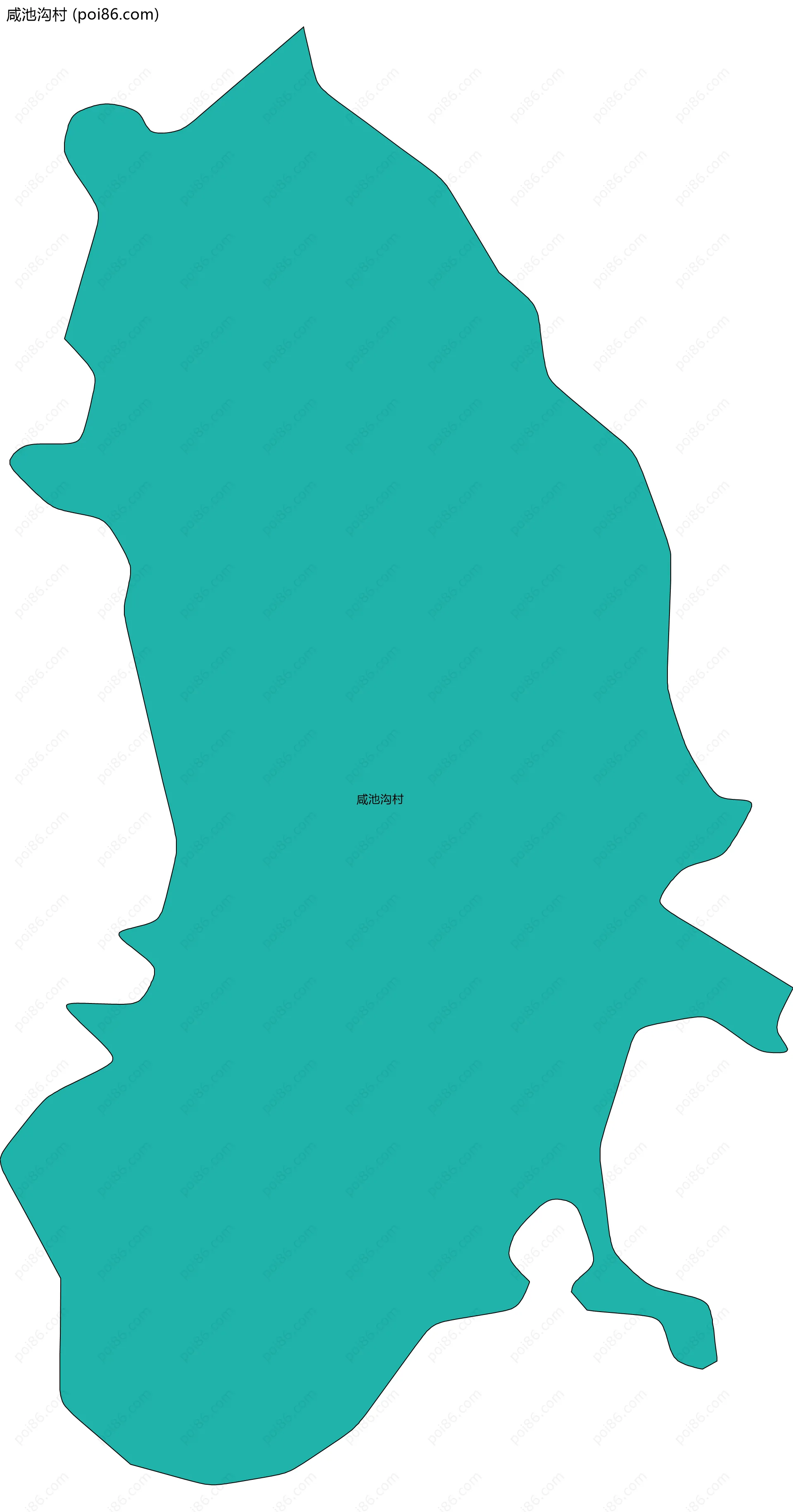 咸池沟村边界地图