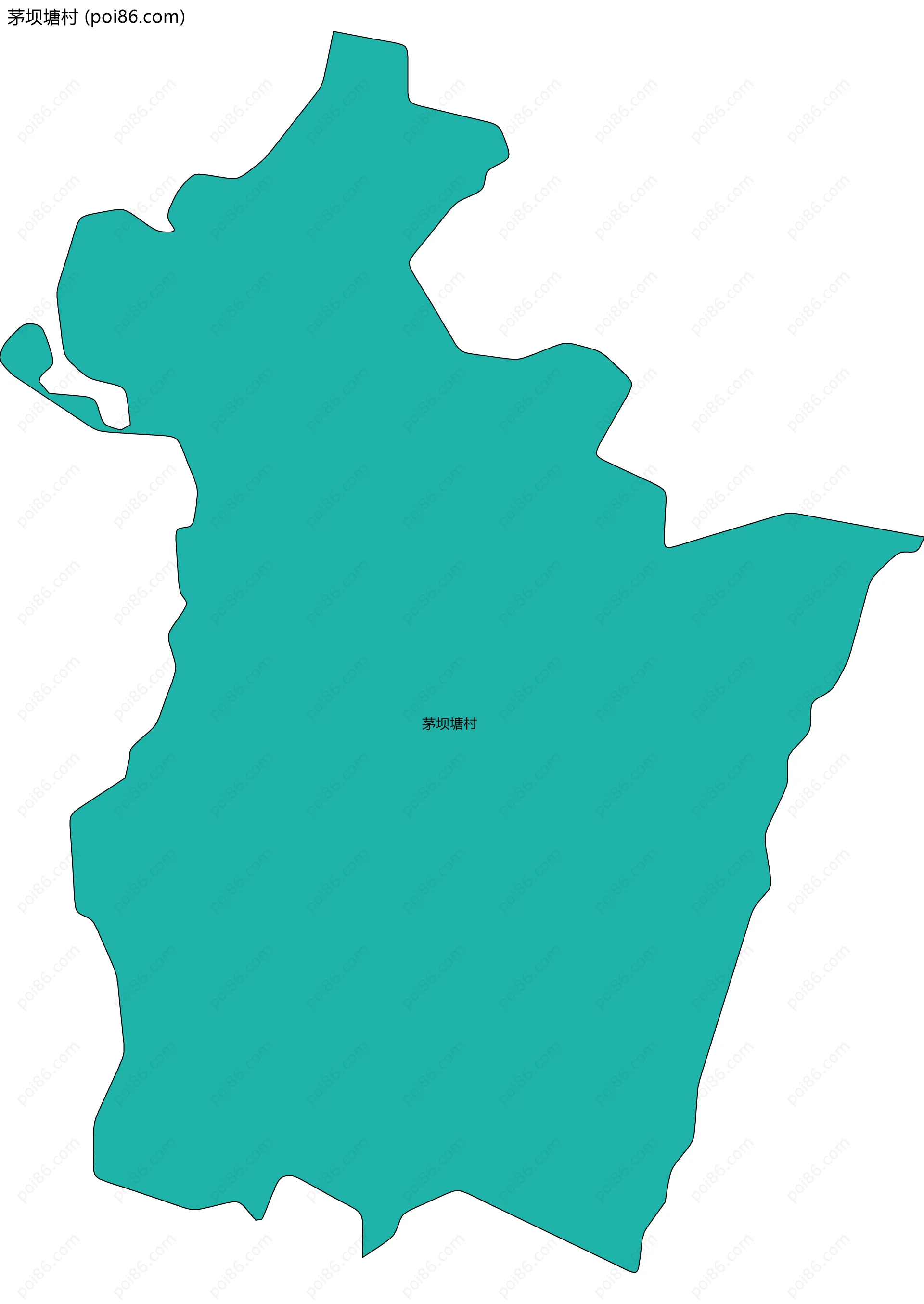 茅坝塘村边界地图