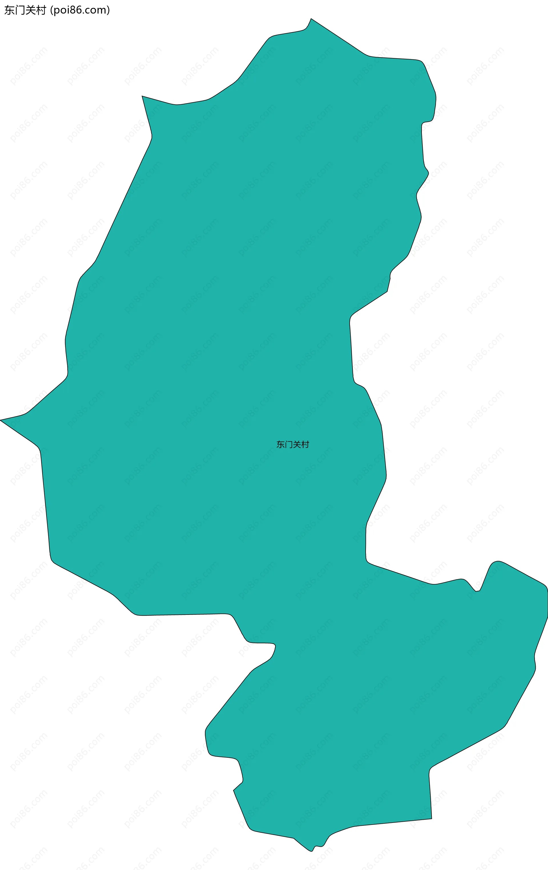 东门关村边界地图