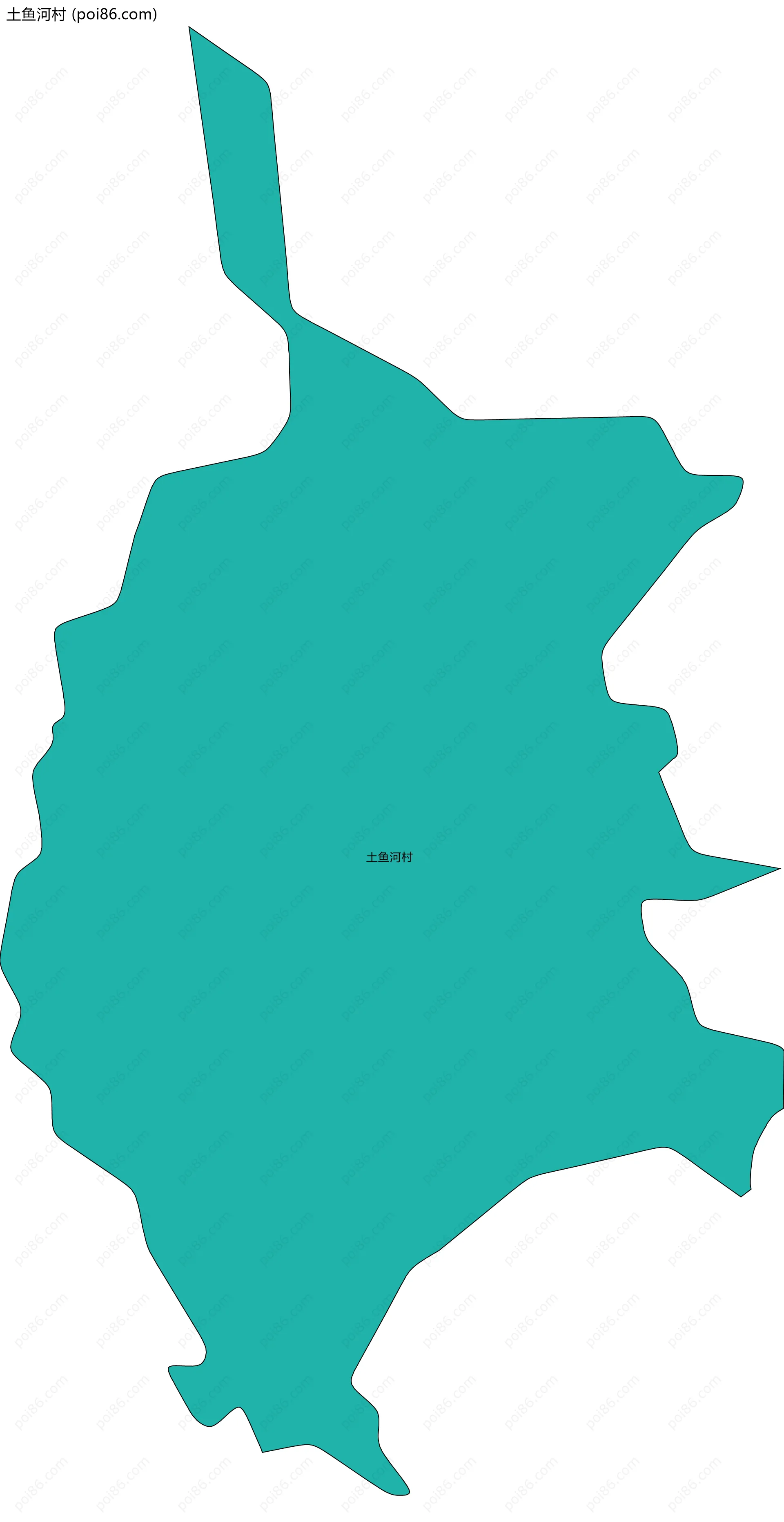 土鱼河村边界地图