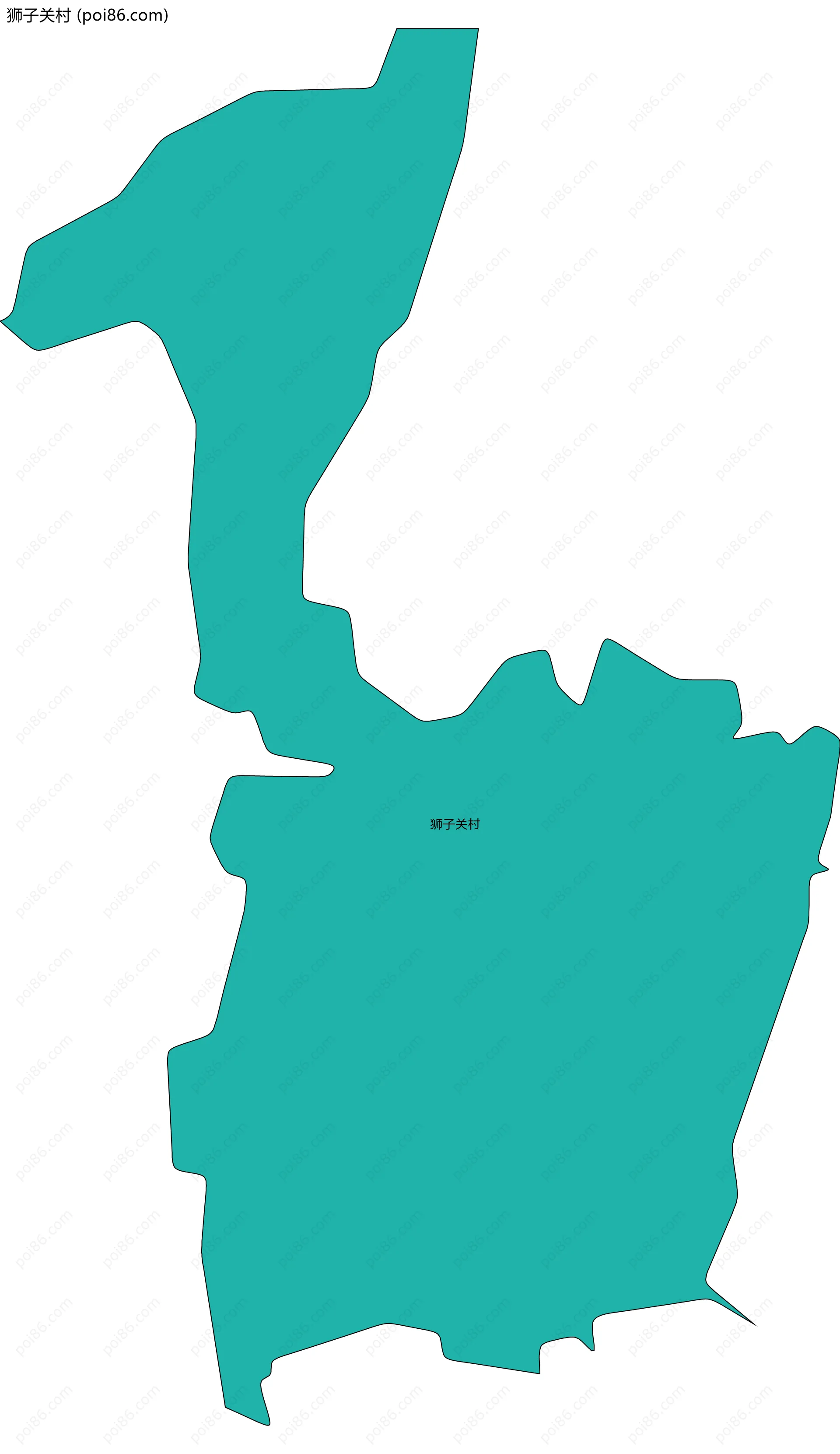 狮子关村边界地图