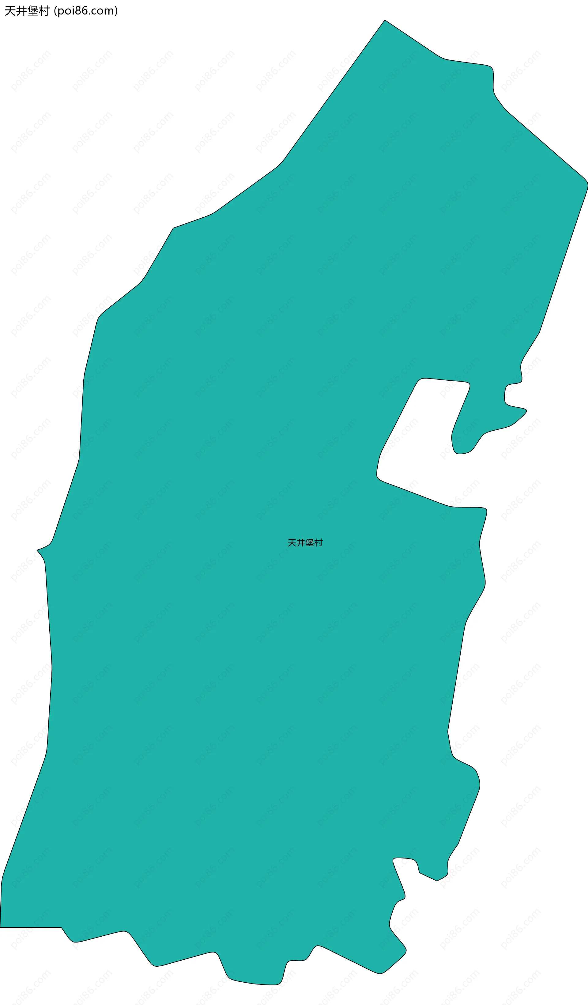 天井堡村边界地图