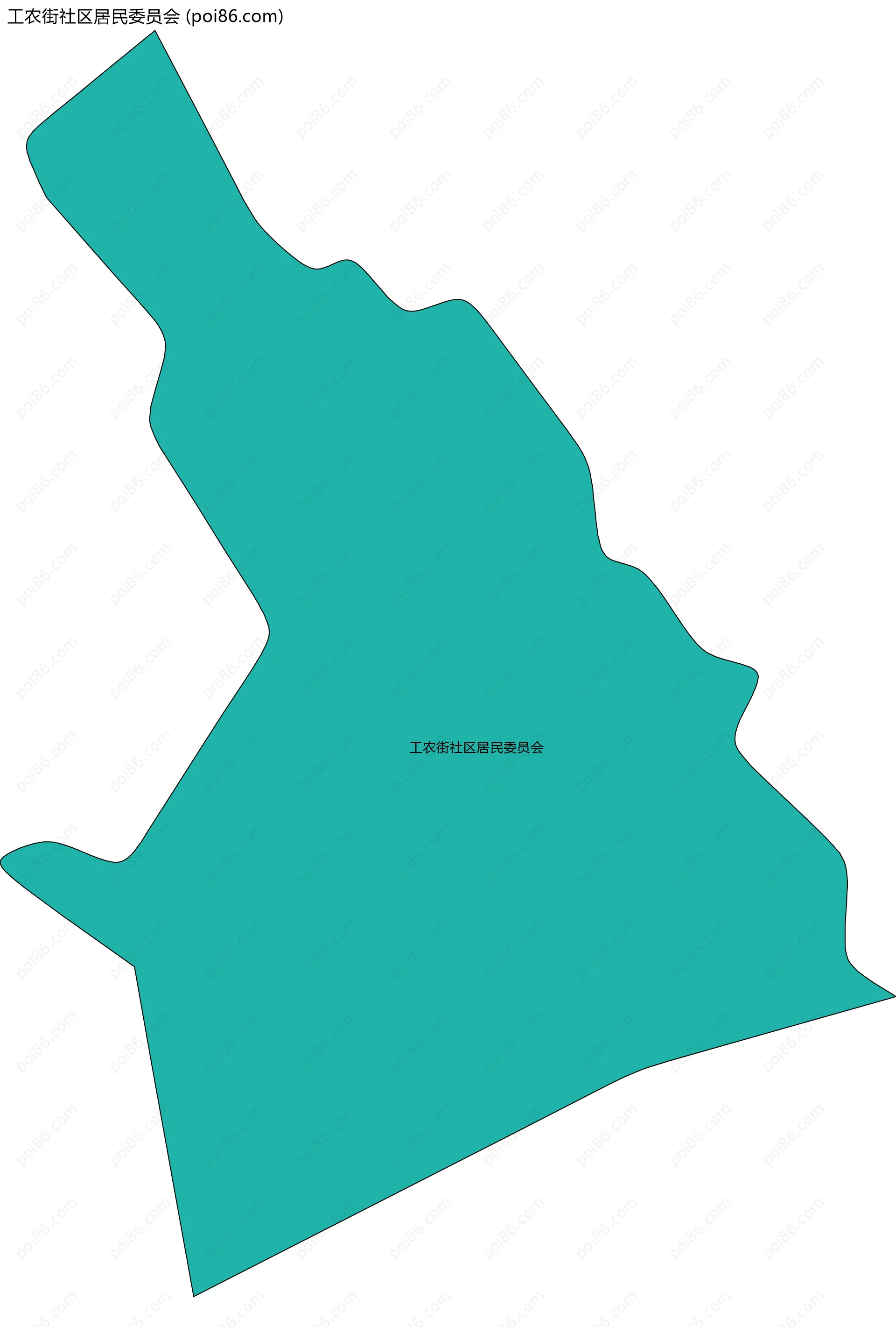 工农街社区居民委员会边界地图