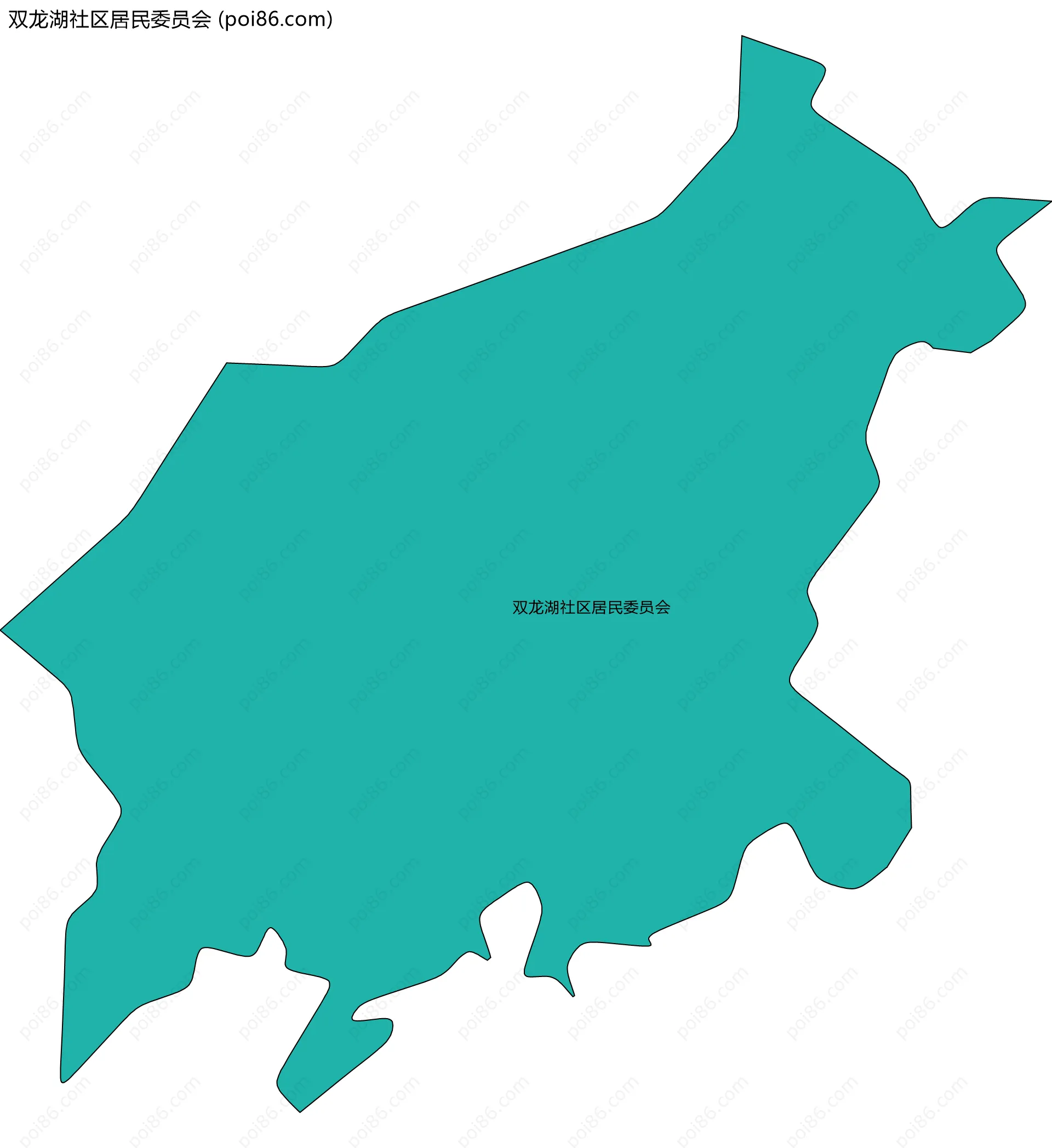 双龙湖社区居民委员会边界地图