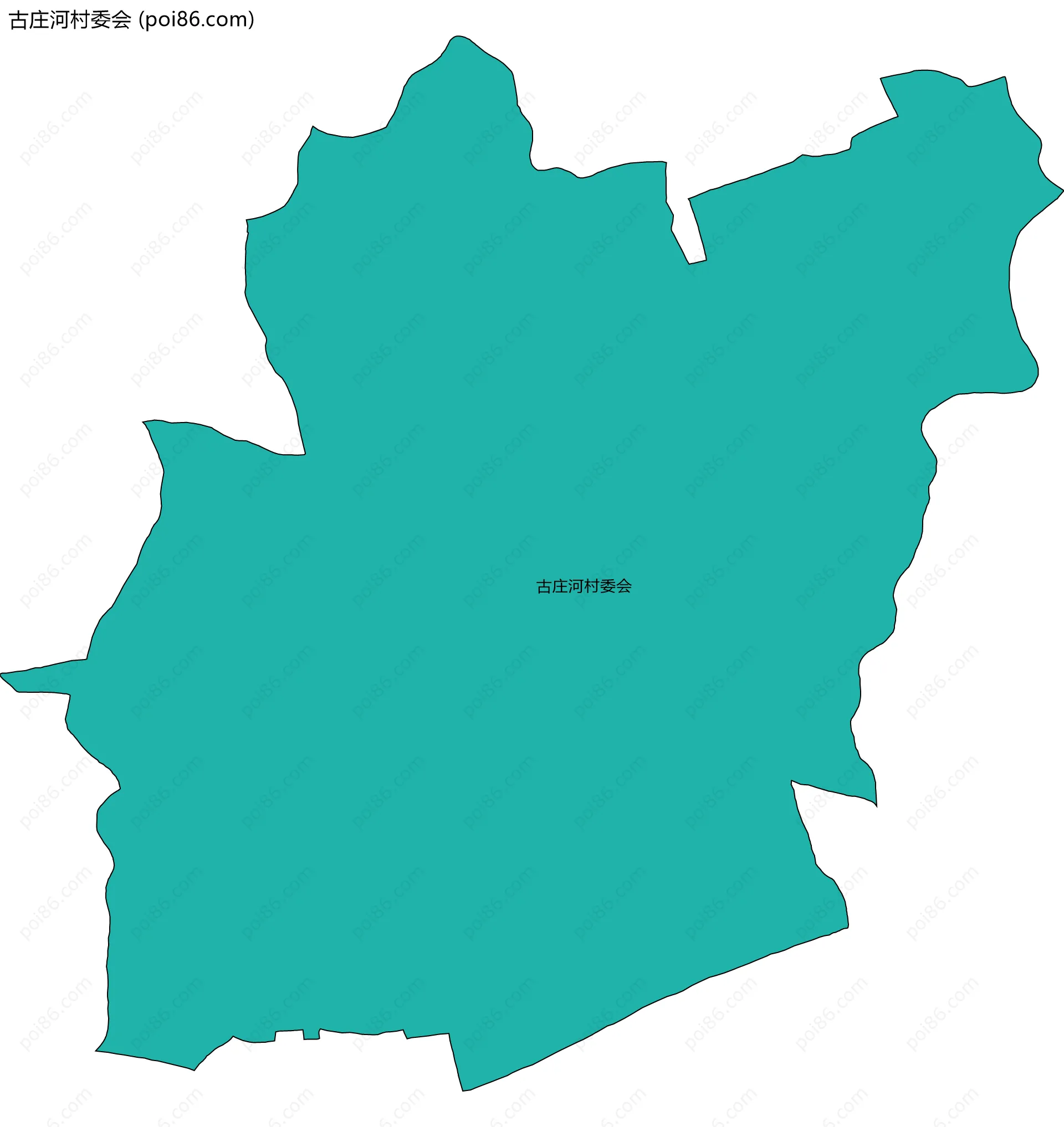 古庄河村委会边界地图