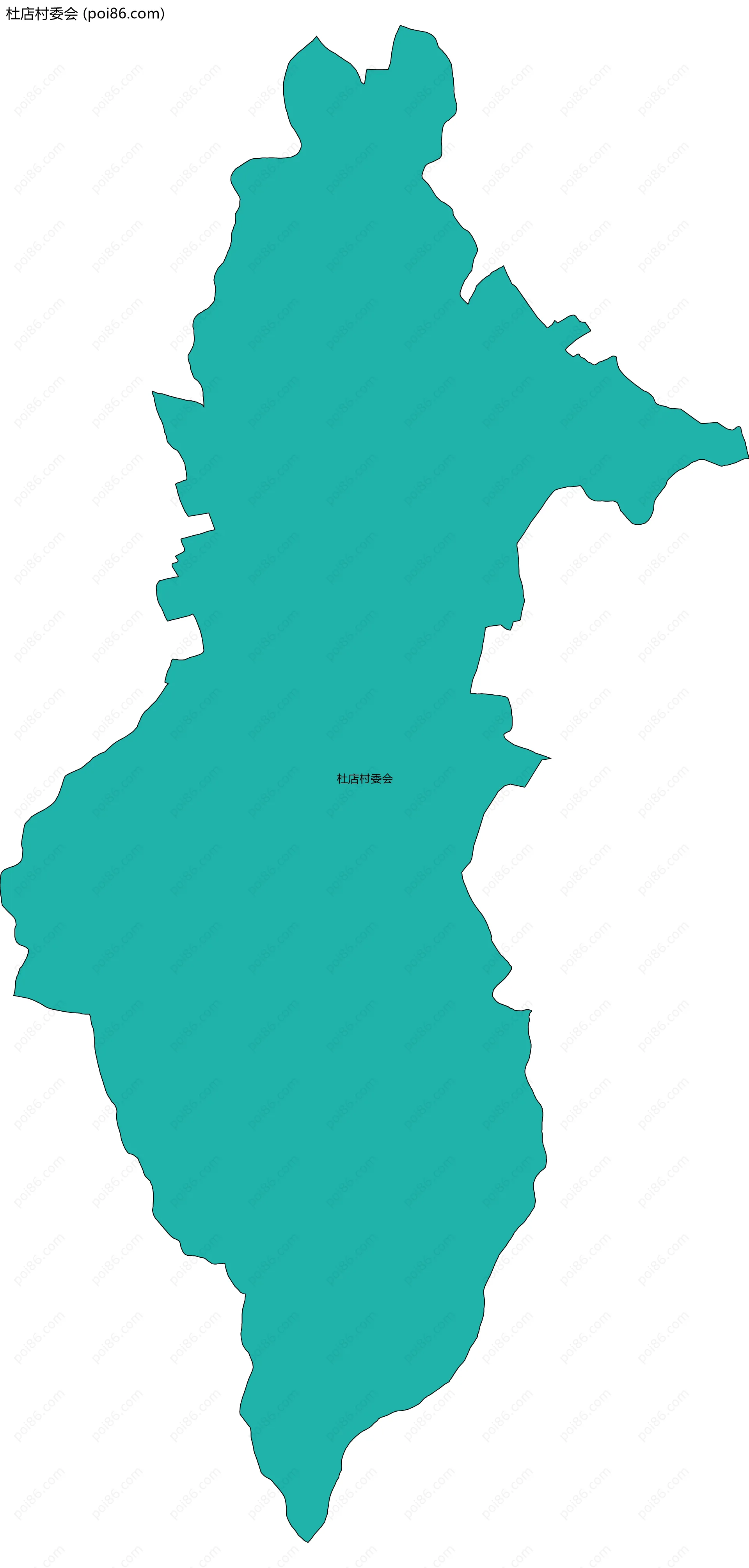 杜店村委会边界地图