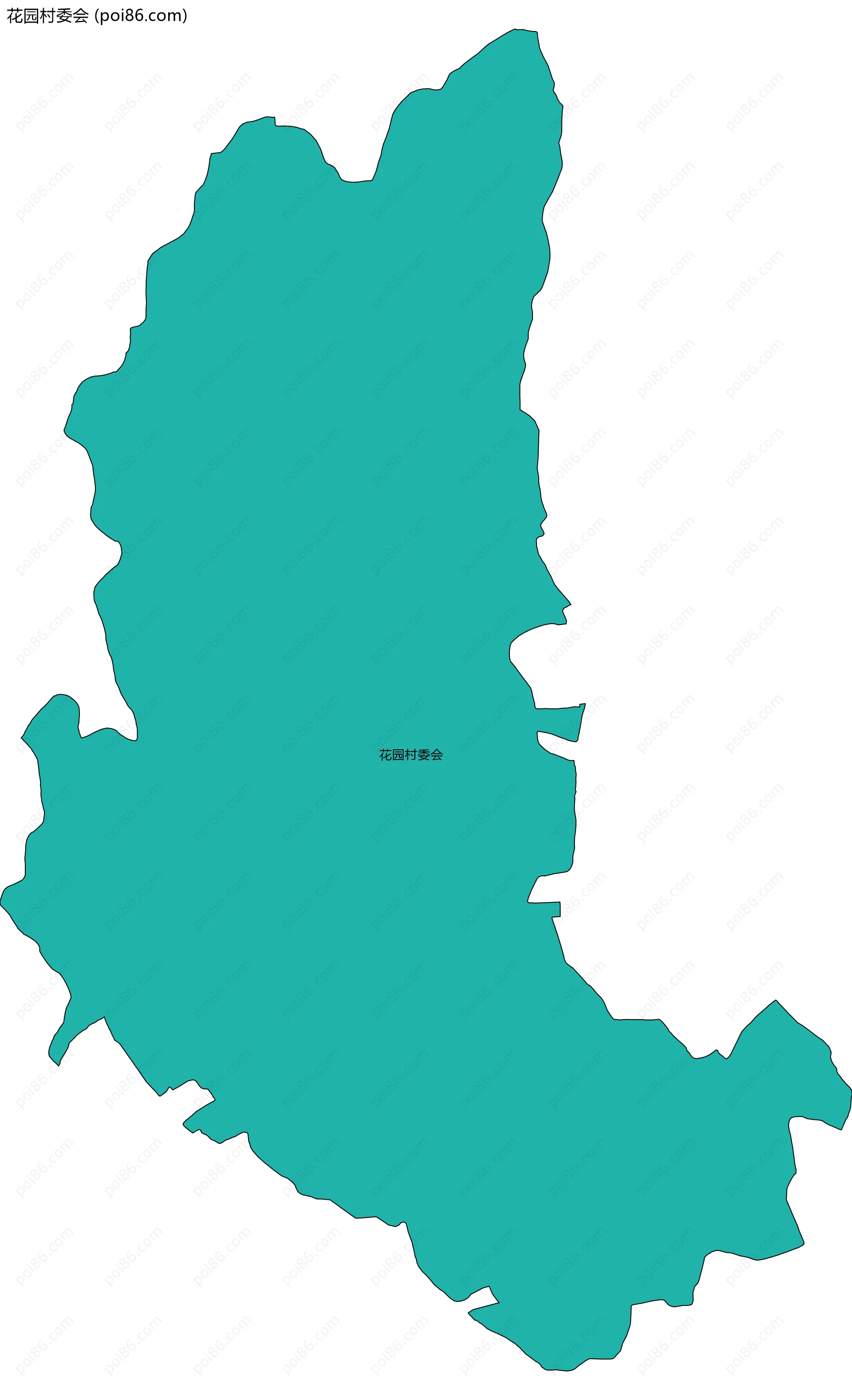 花园村委会边界地图