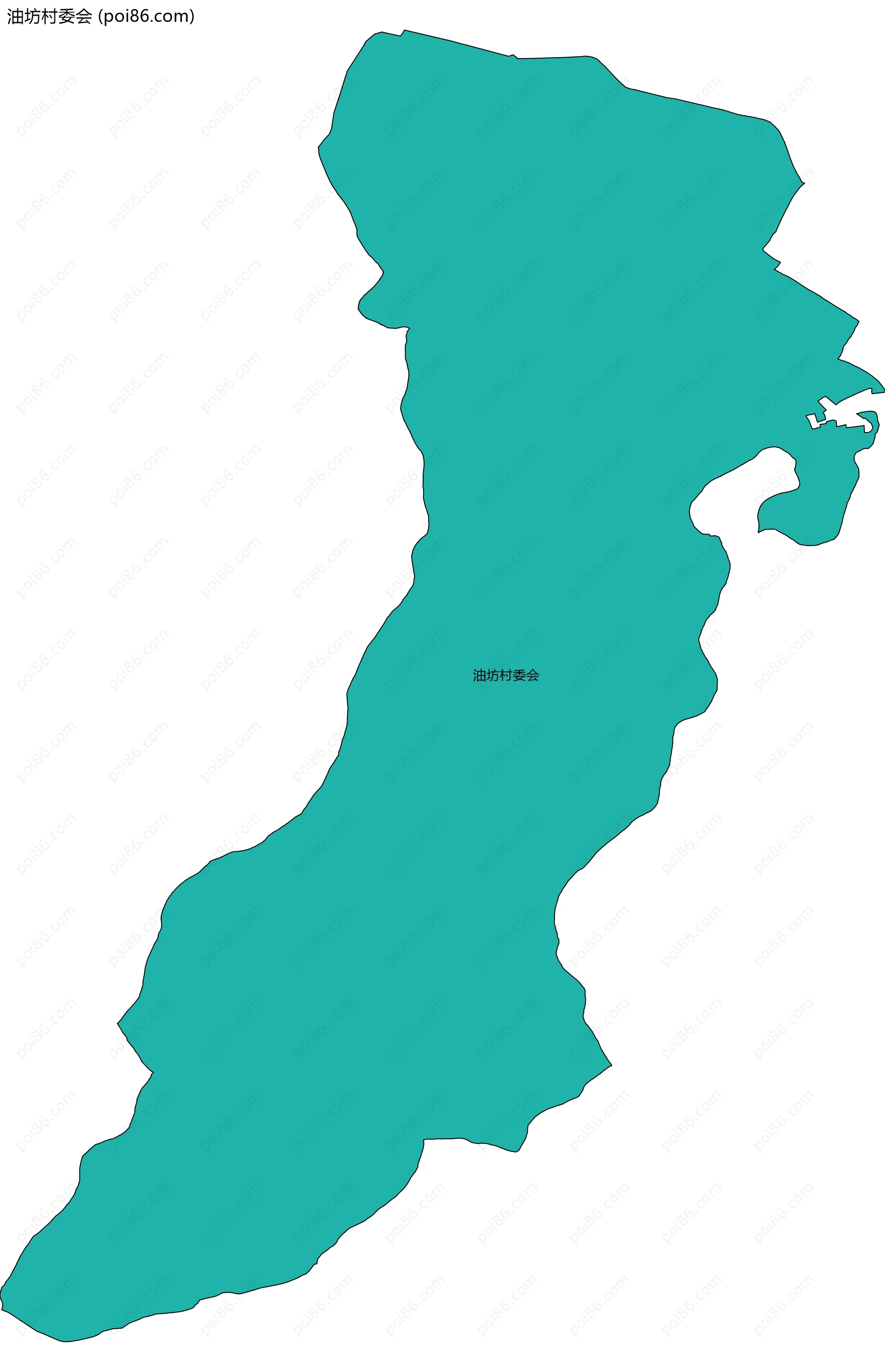 油坊村委会边界地图