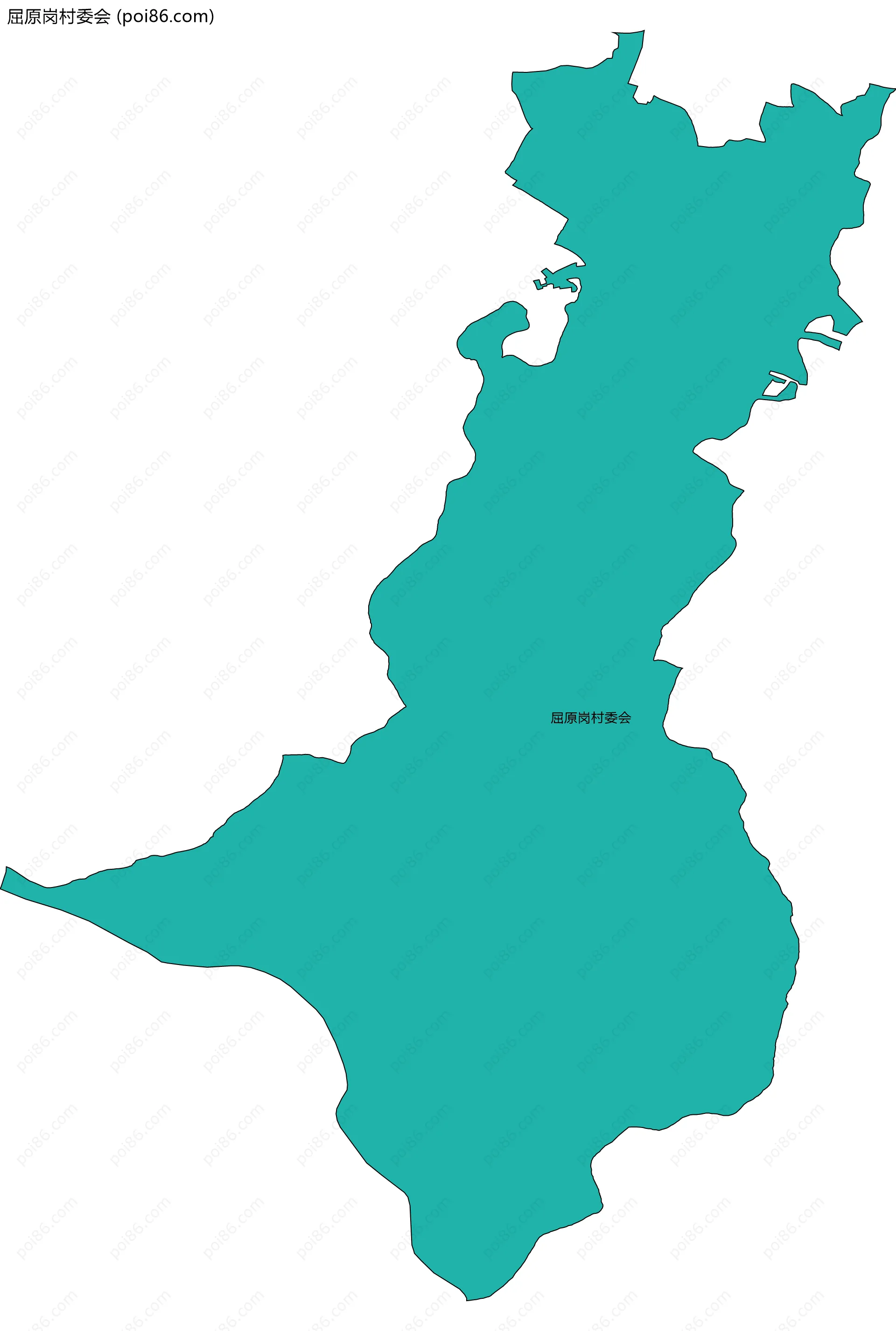 屈原岗村委会边界地图