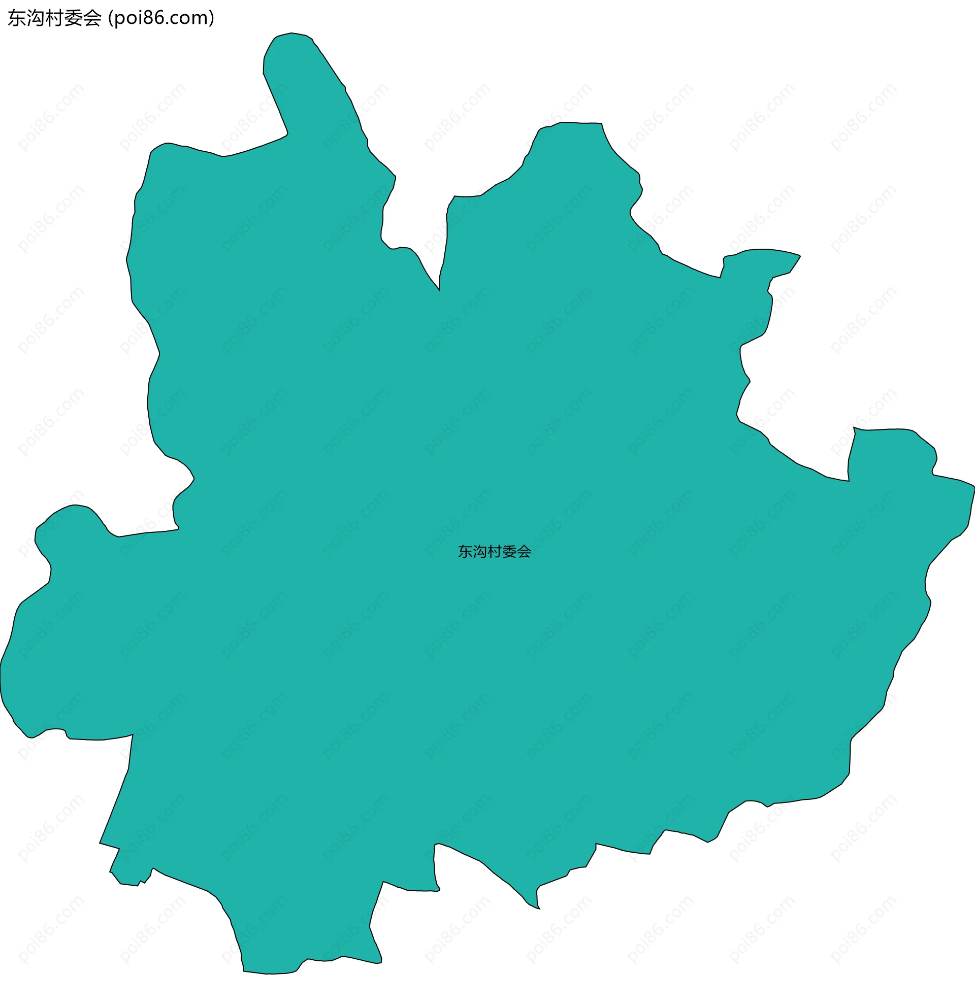 东沟村委会边界地图