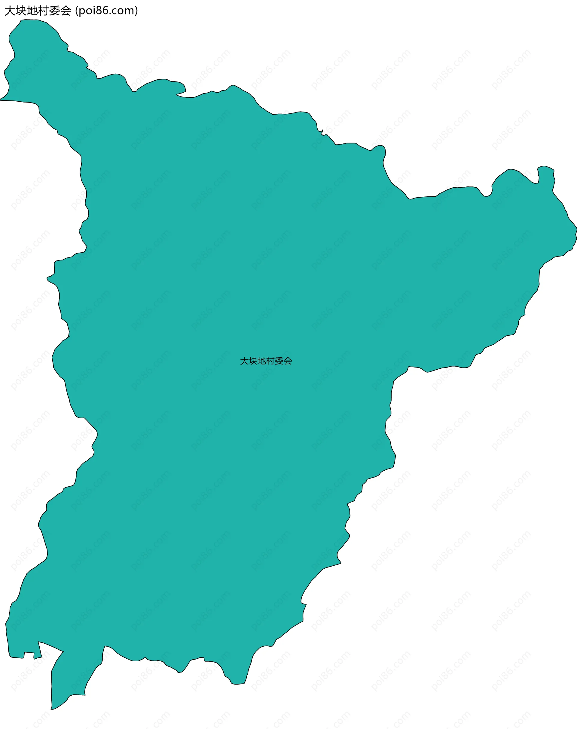 大块地村委会边界地图