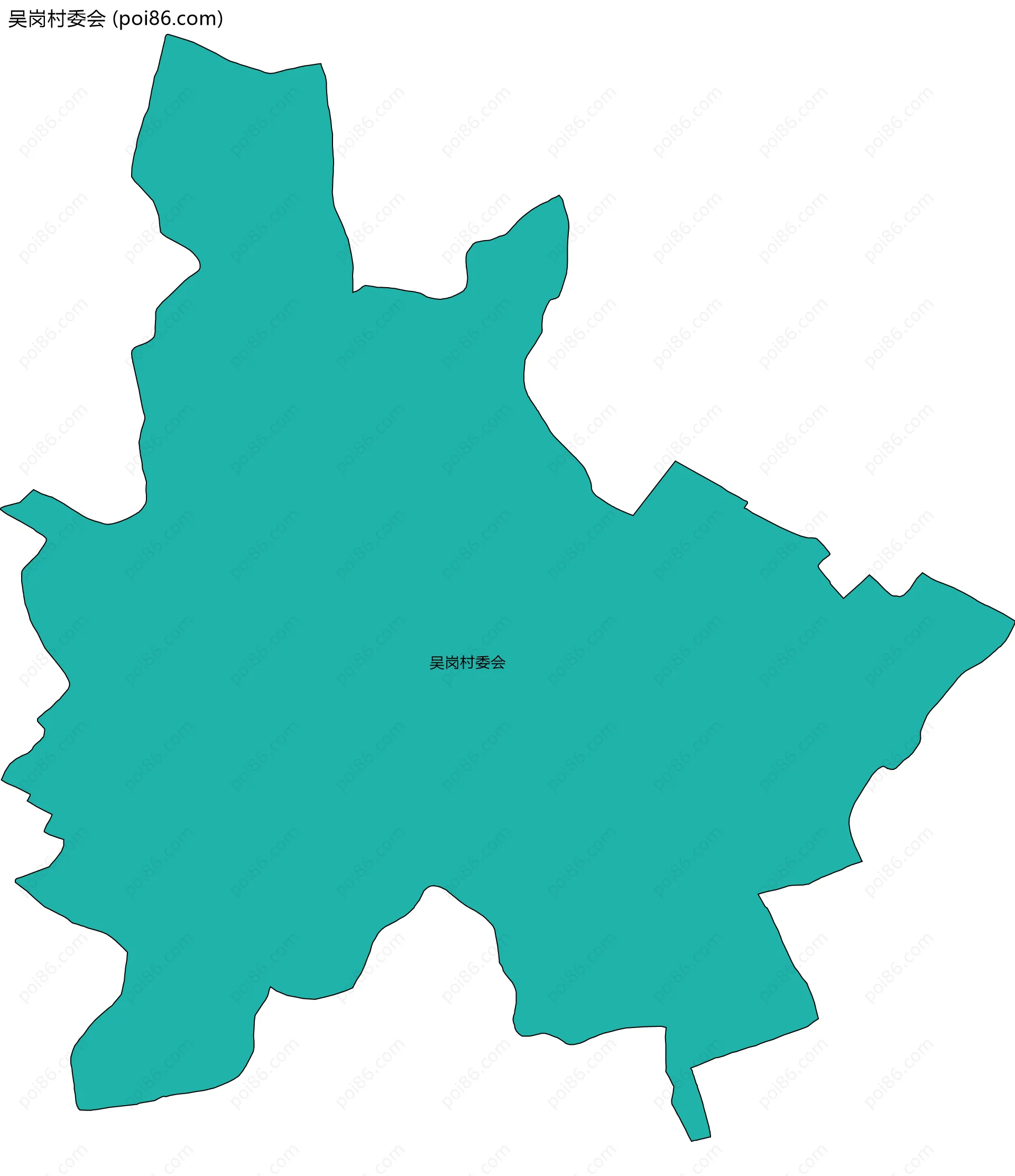 吴岗村委会边界地图