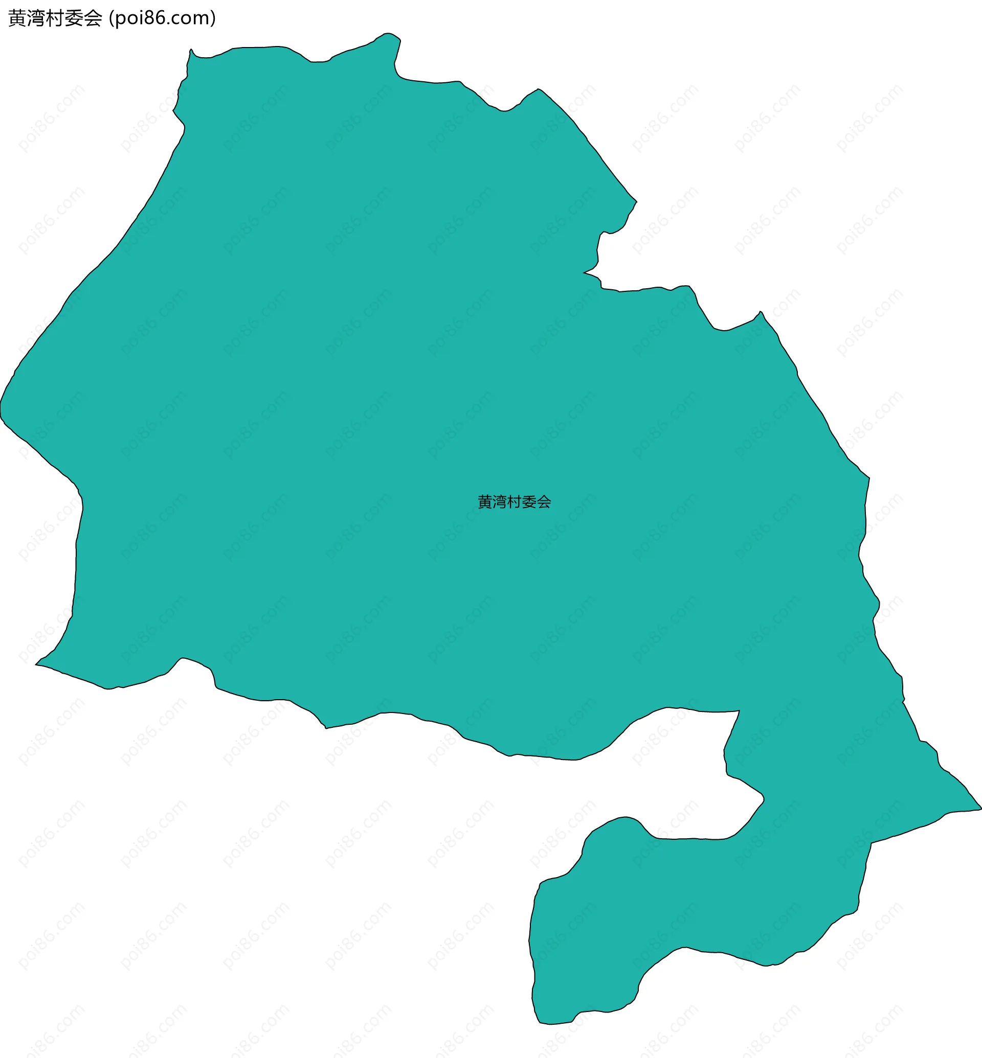 黄湾村委会边界地图