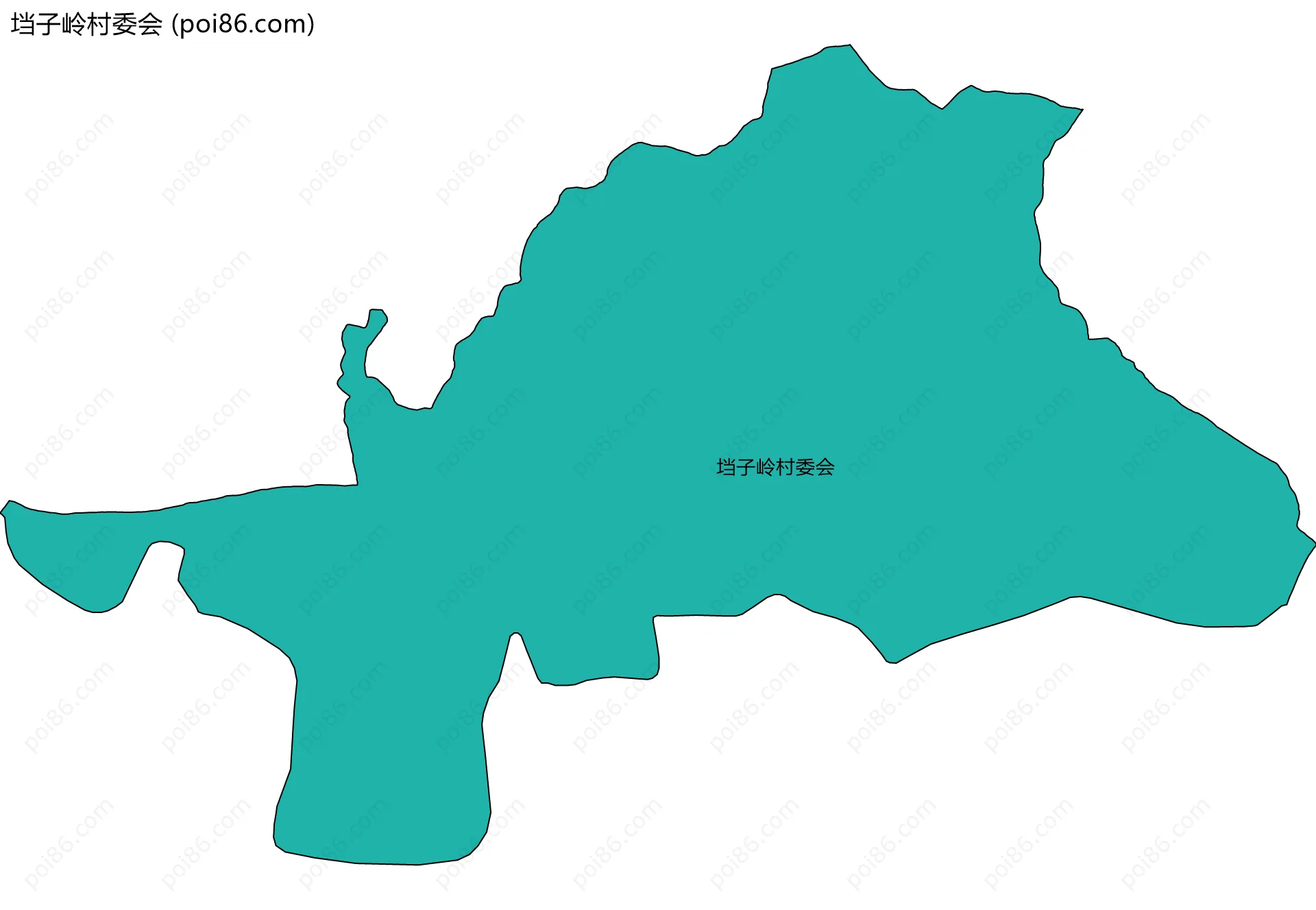 垱子岭村委会边界地图