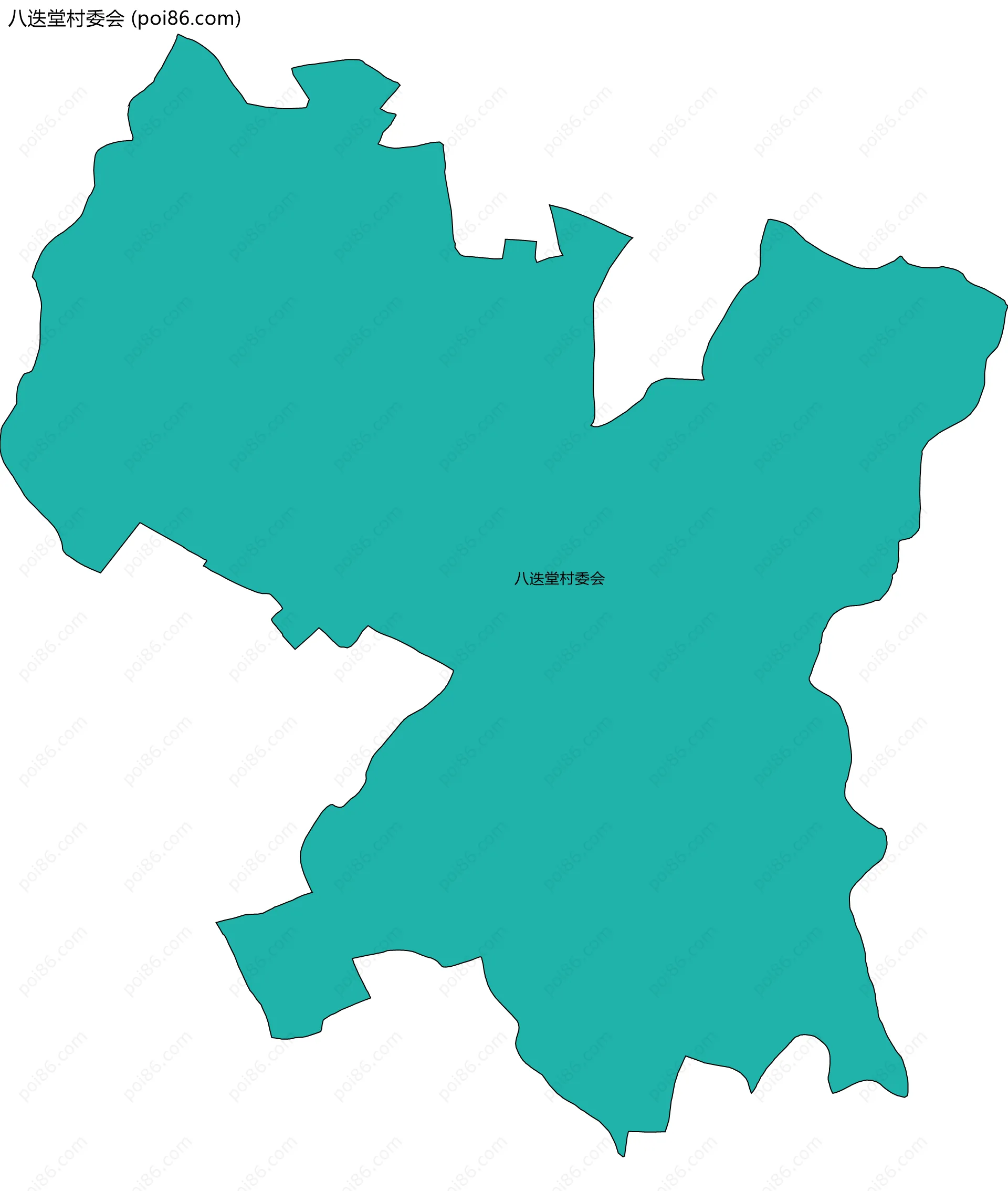 八迭堂村委会边界地图