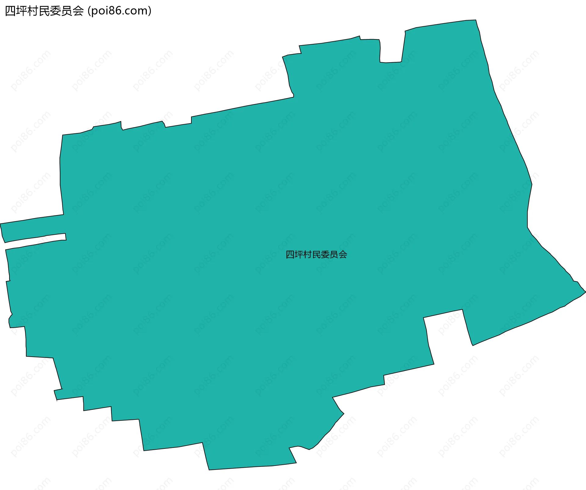 四坪村民委员会边界地图