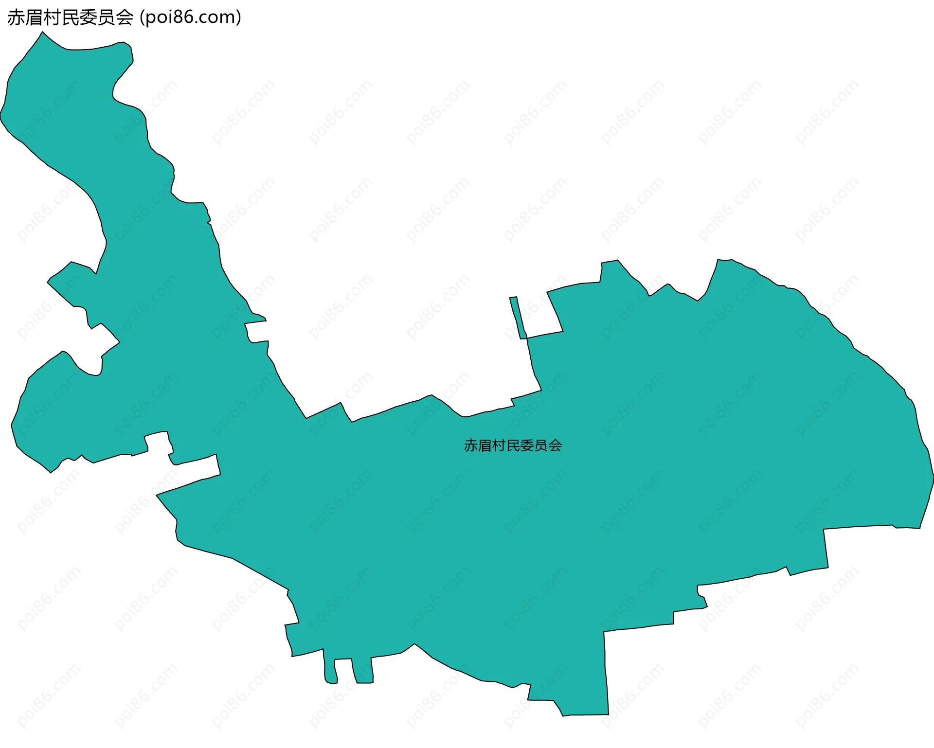 赤眉村民委员会边界地图
