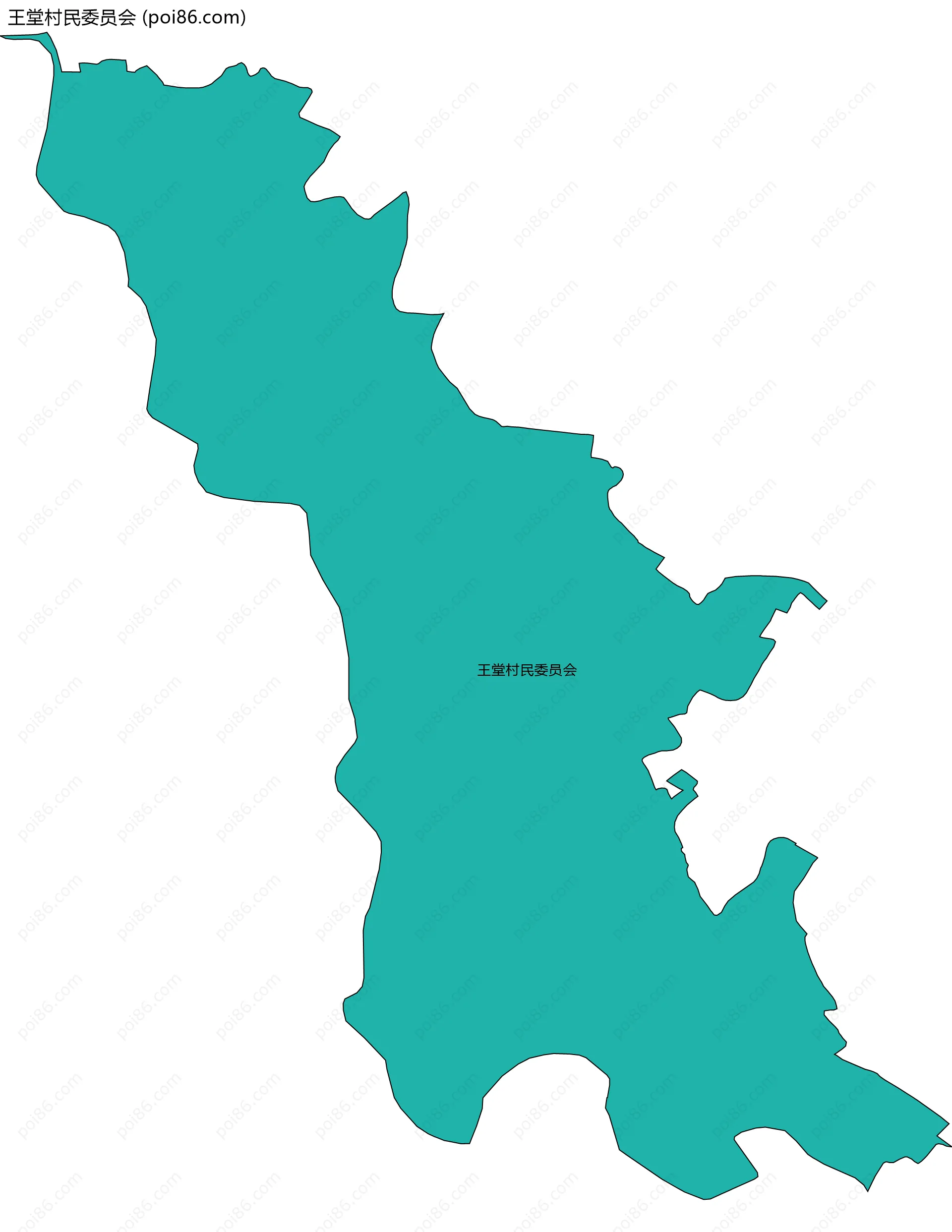 王堂村民委员会边界地图