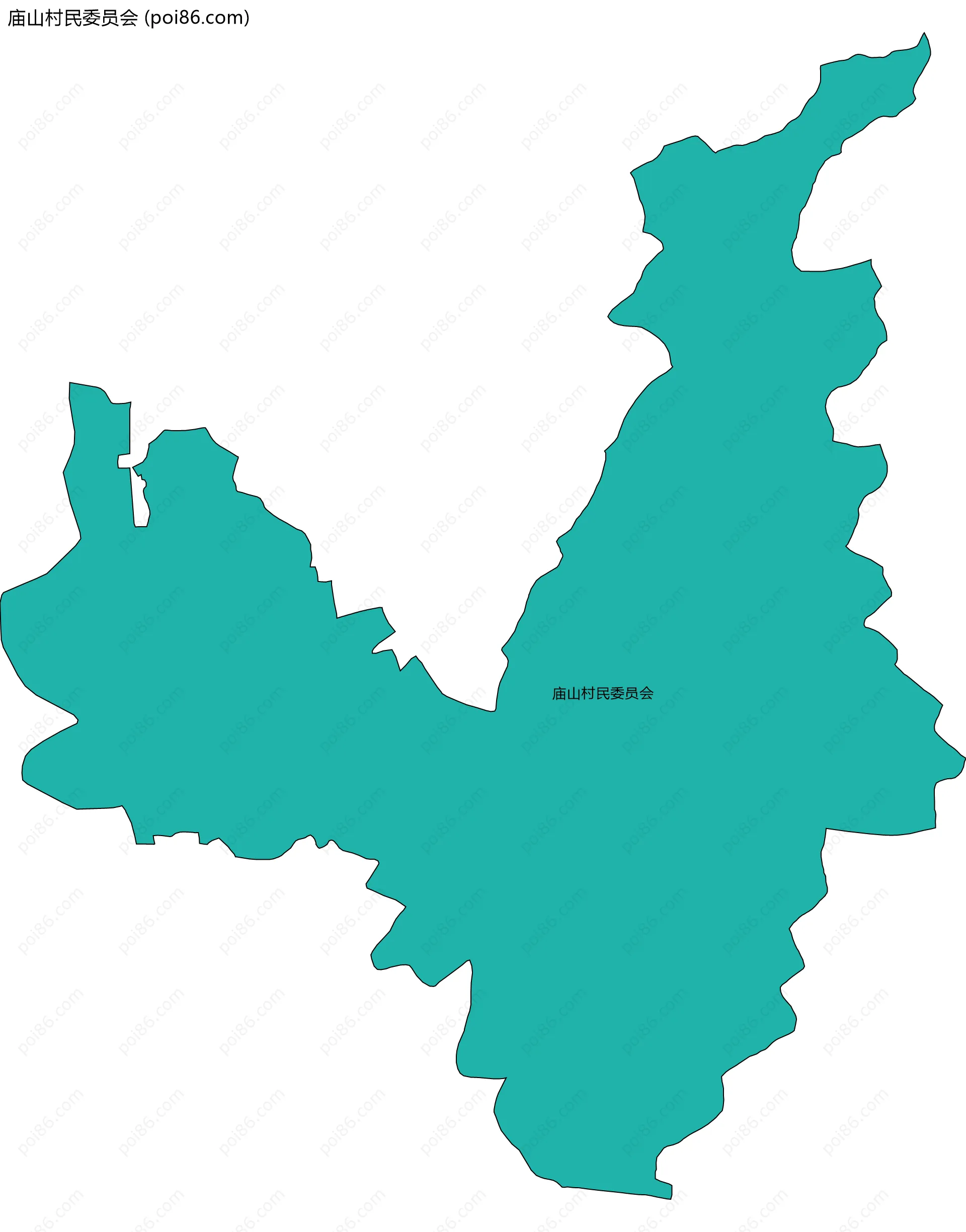 庙山村民委员会边界地图