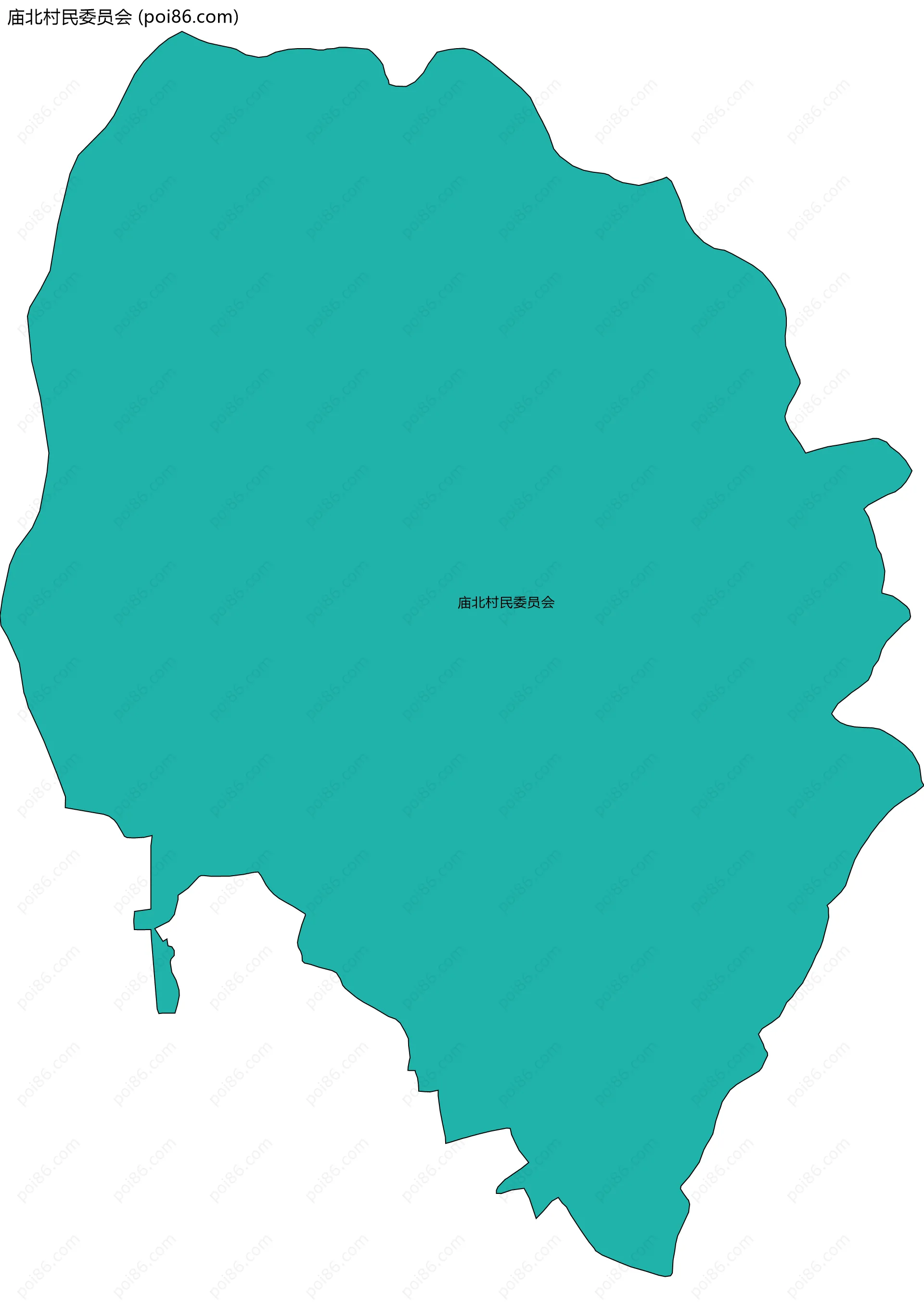庙北村民委员会边界地图