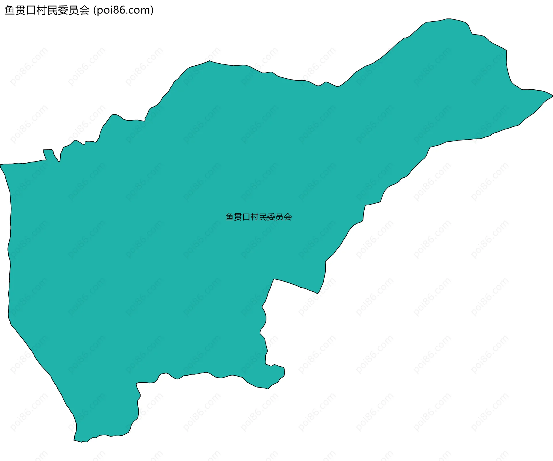 鱼贯口村民委员会边界地图