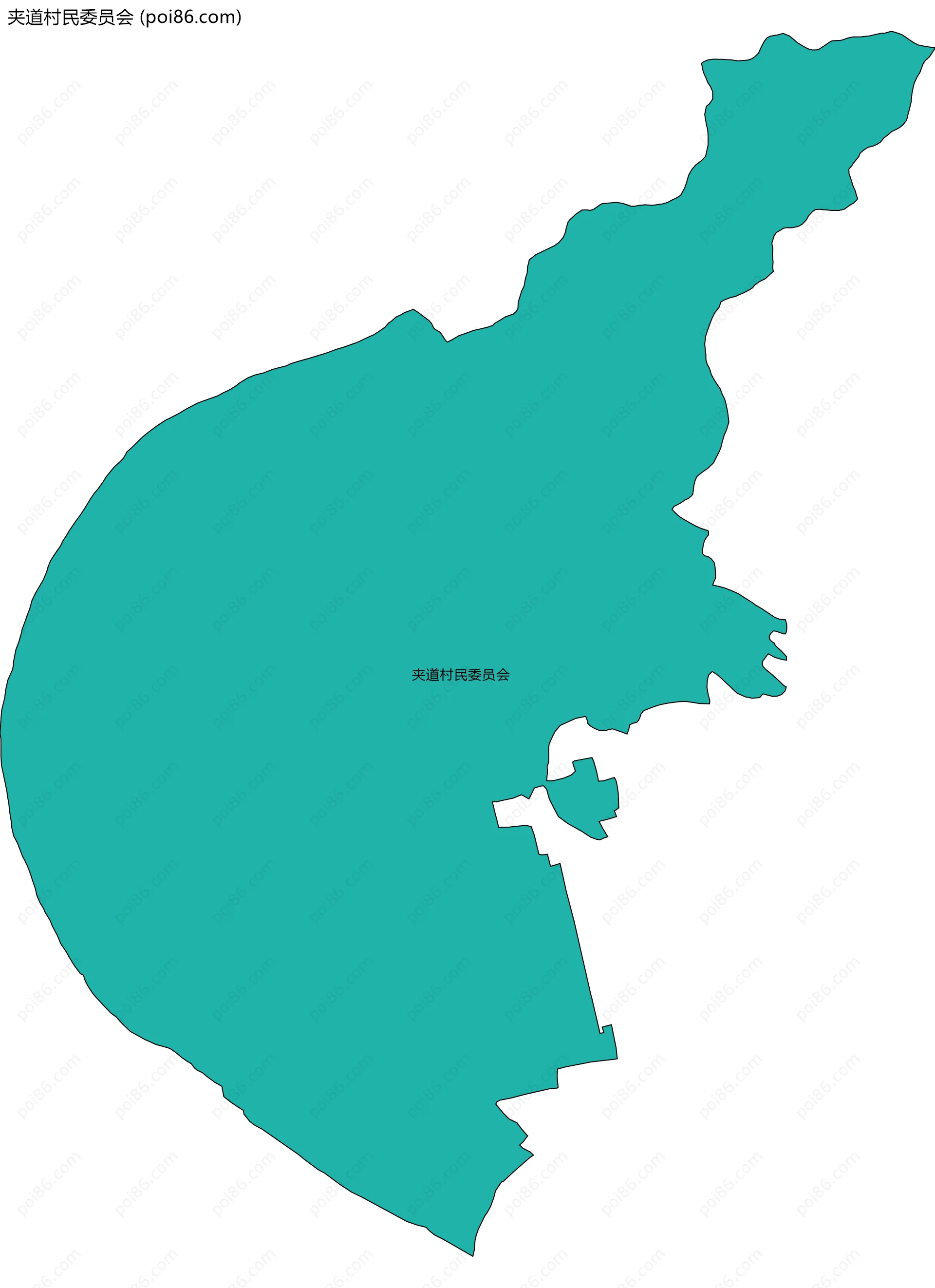 夹道村民委员会边界地图