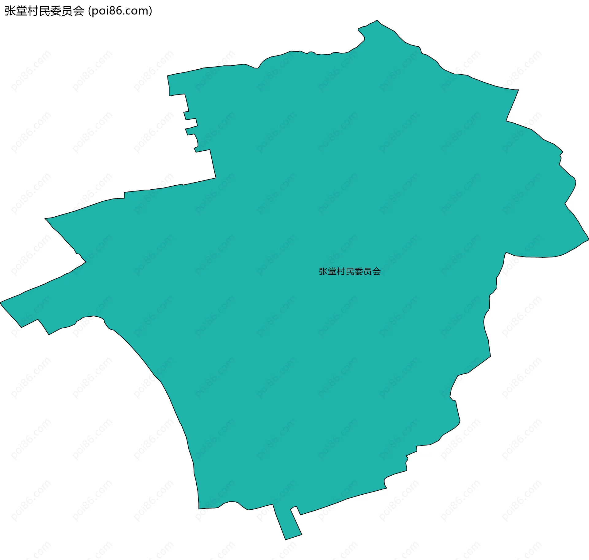 张堂村民委员会边界地图