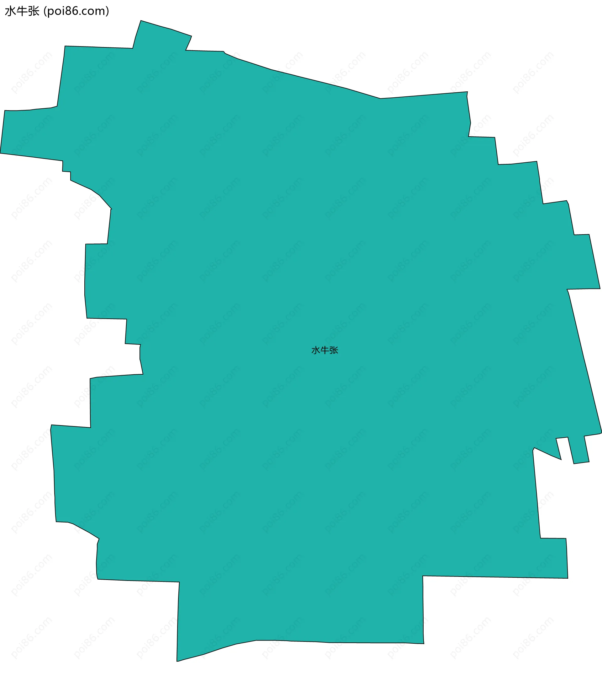 水牛张边界地图