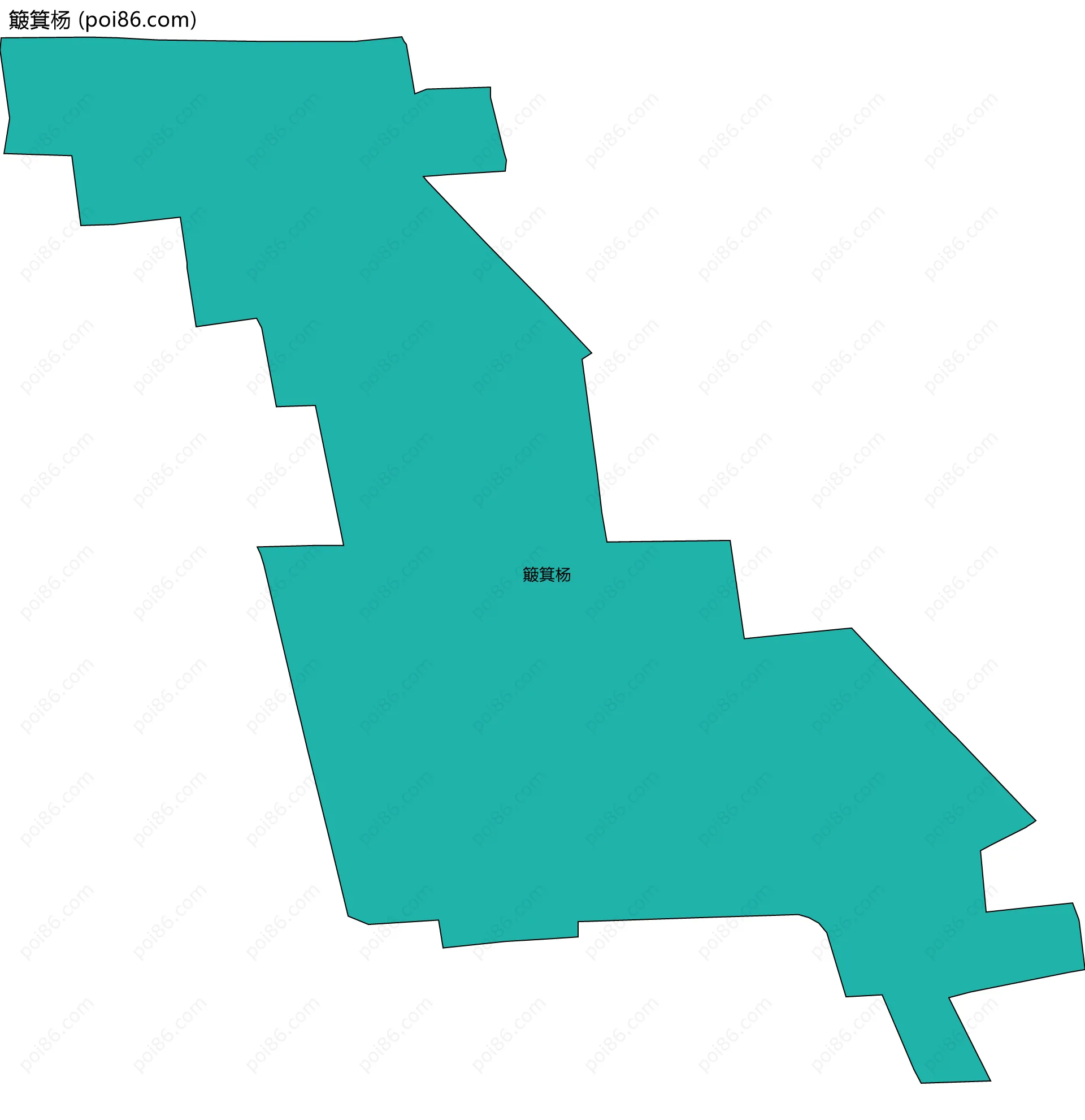 簸箕杨边界地图