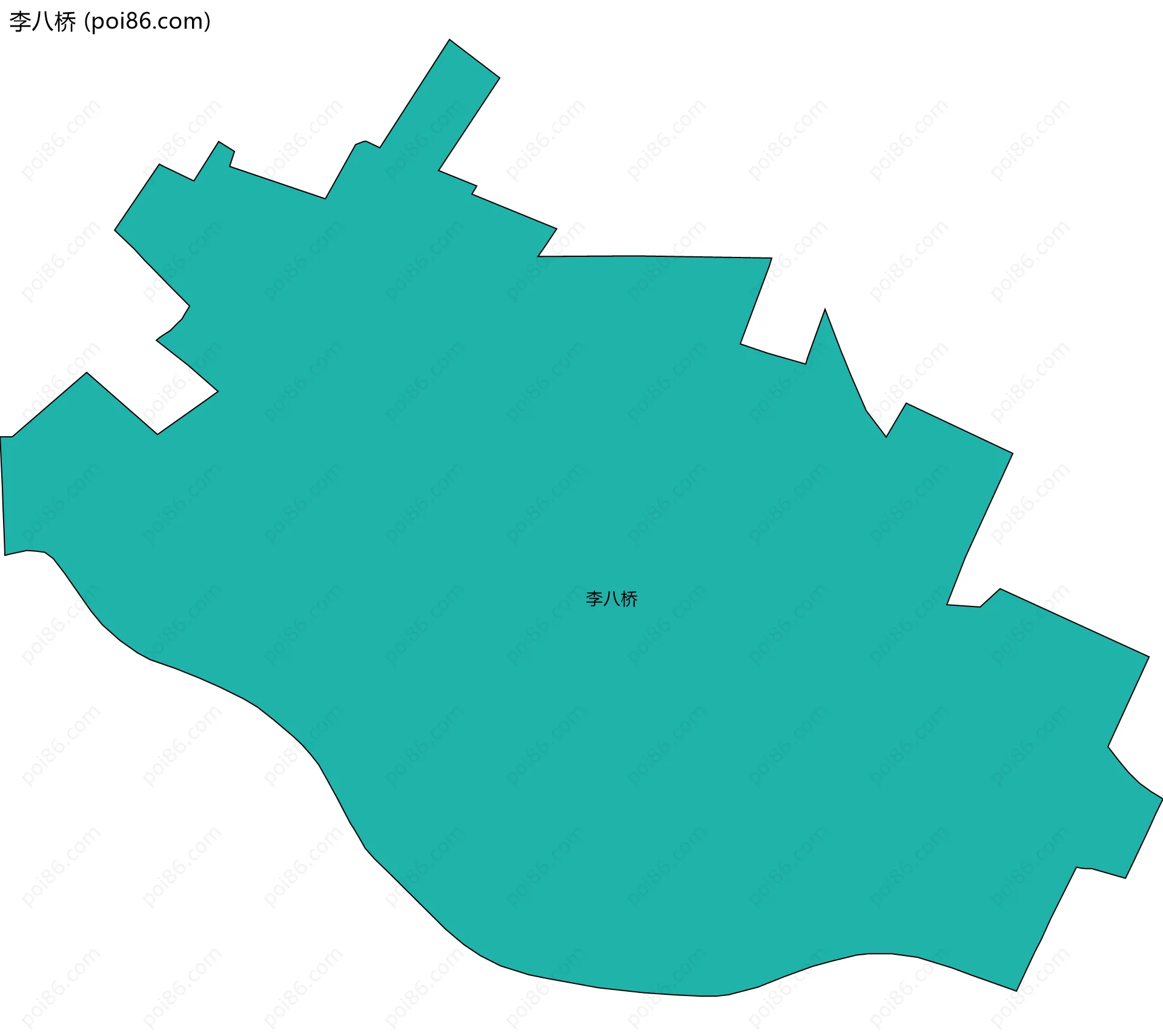 李八桥边界地图