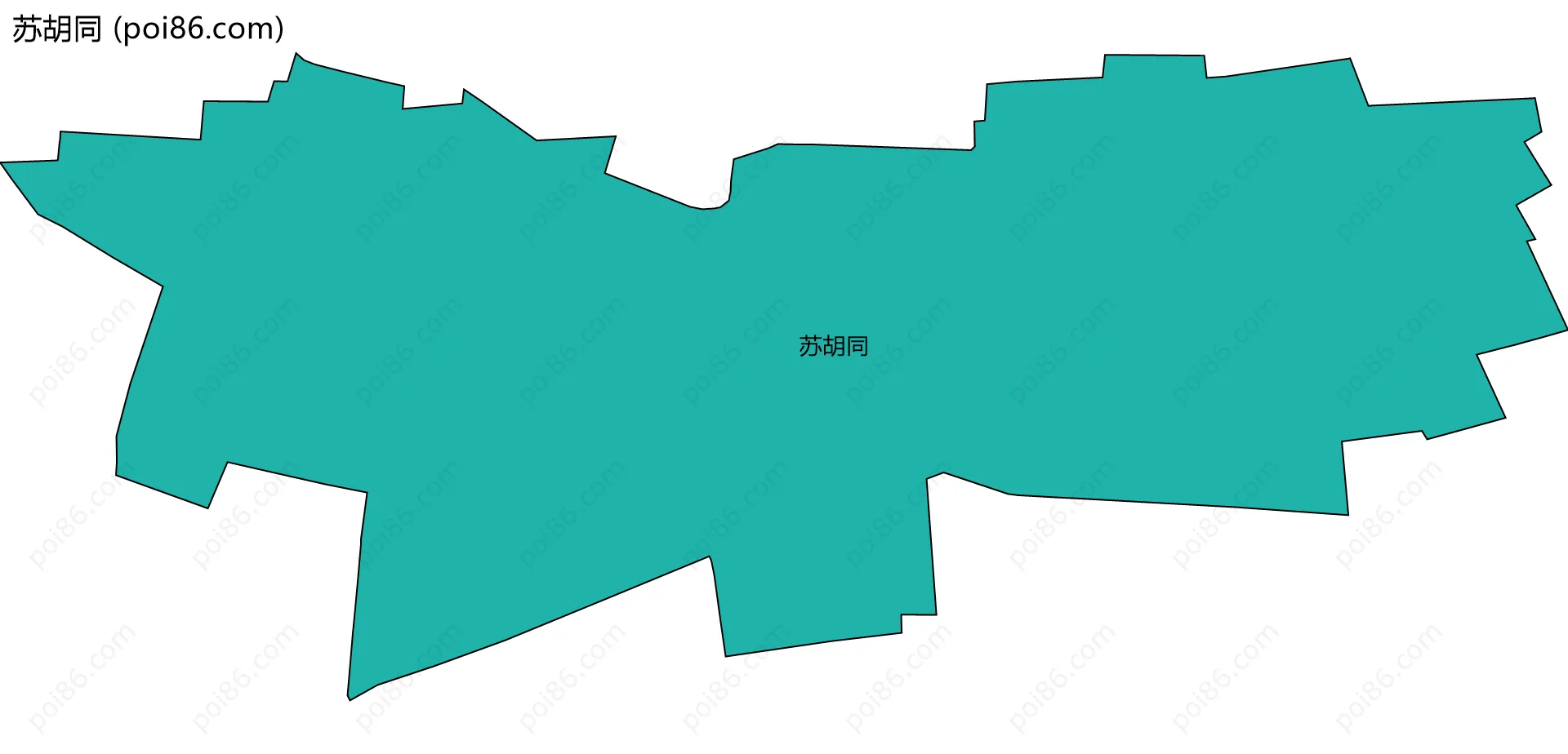 苏胡同边界地图