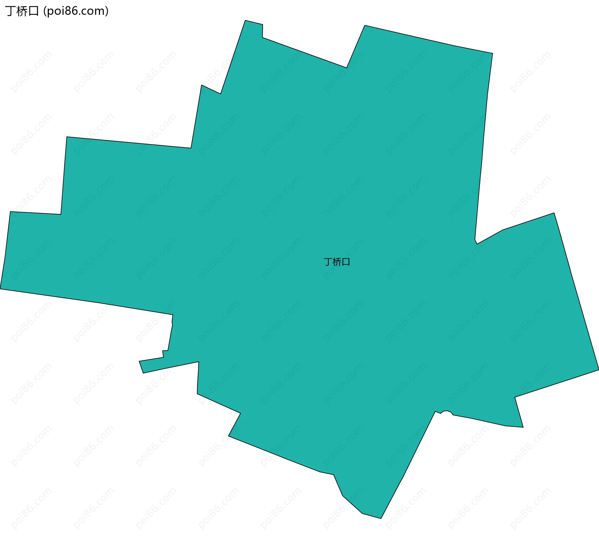 丁桥口边界地图