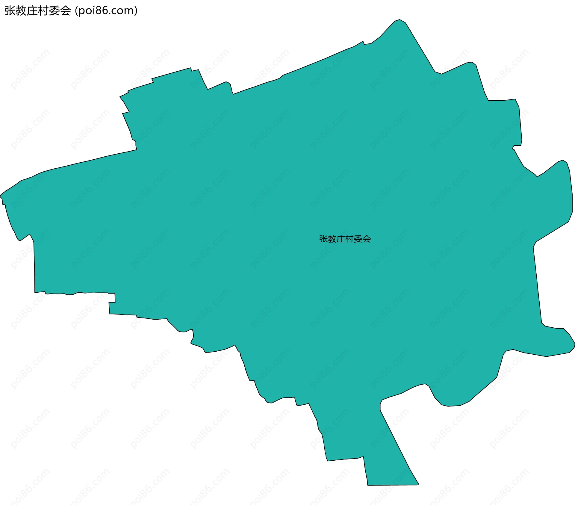 张教庄村委会边界地图