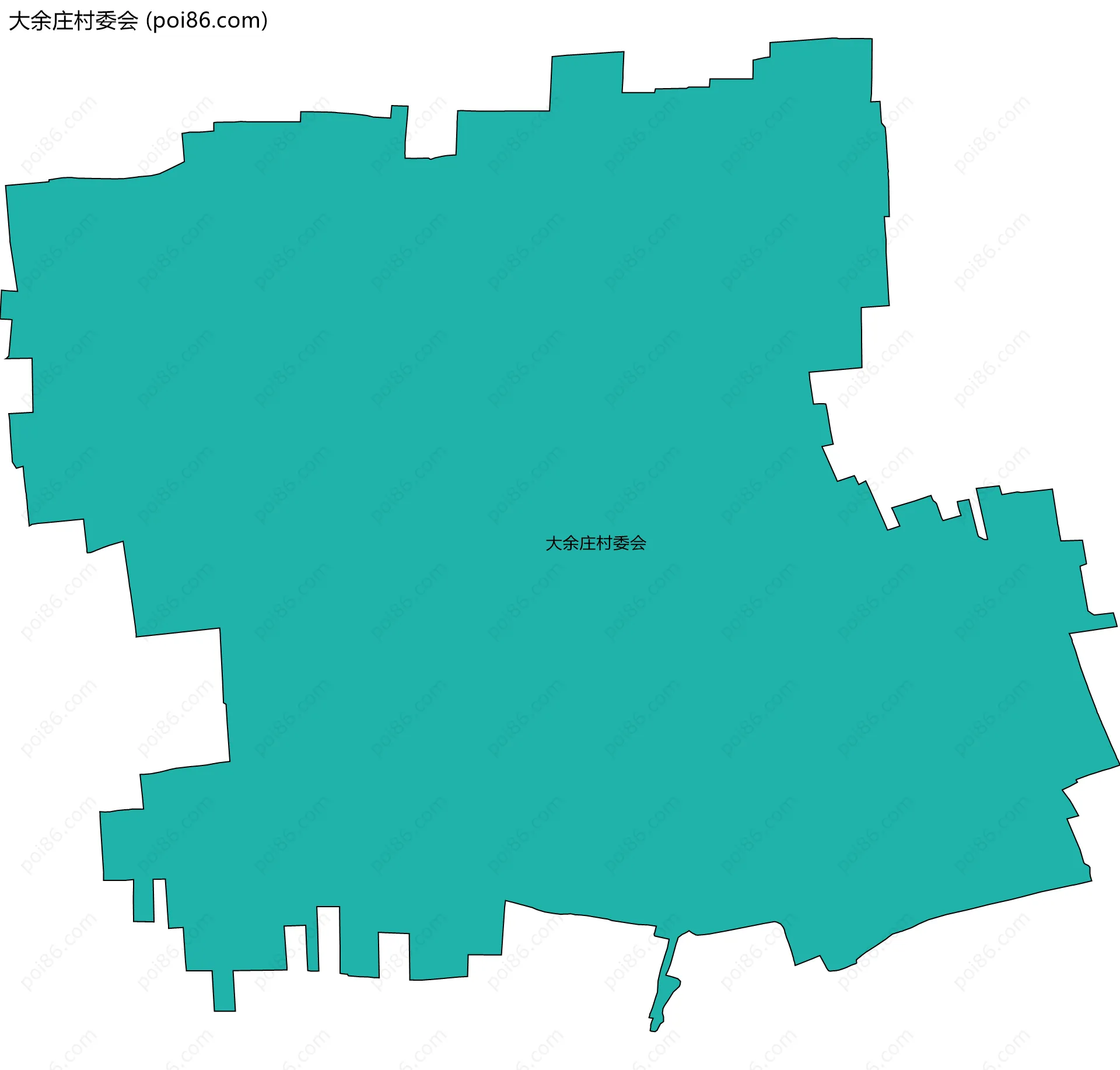 大余庄村委会边界地图