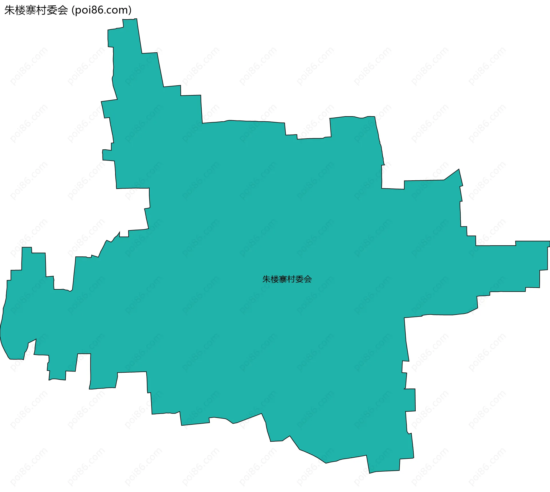 朱楼寨村委会边界地图