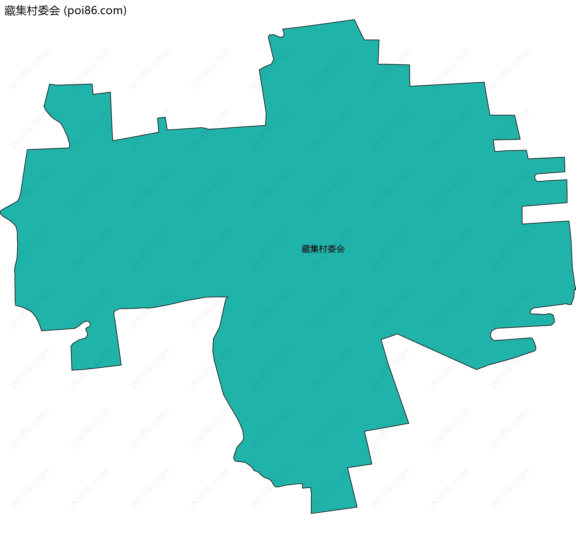 藏集村委会边界地图